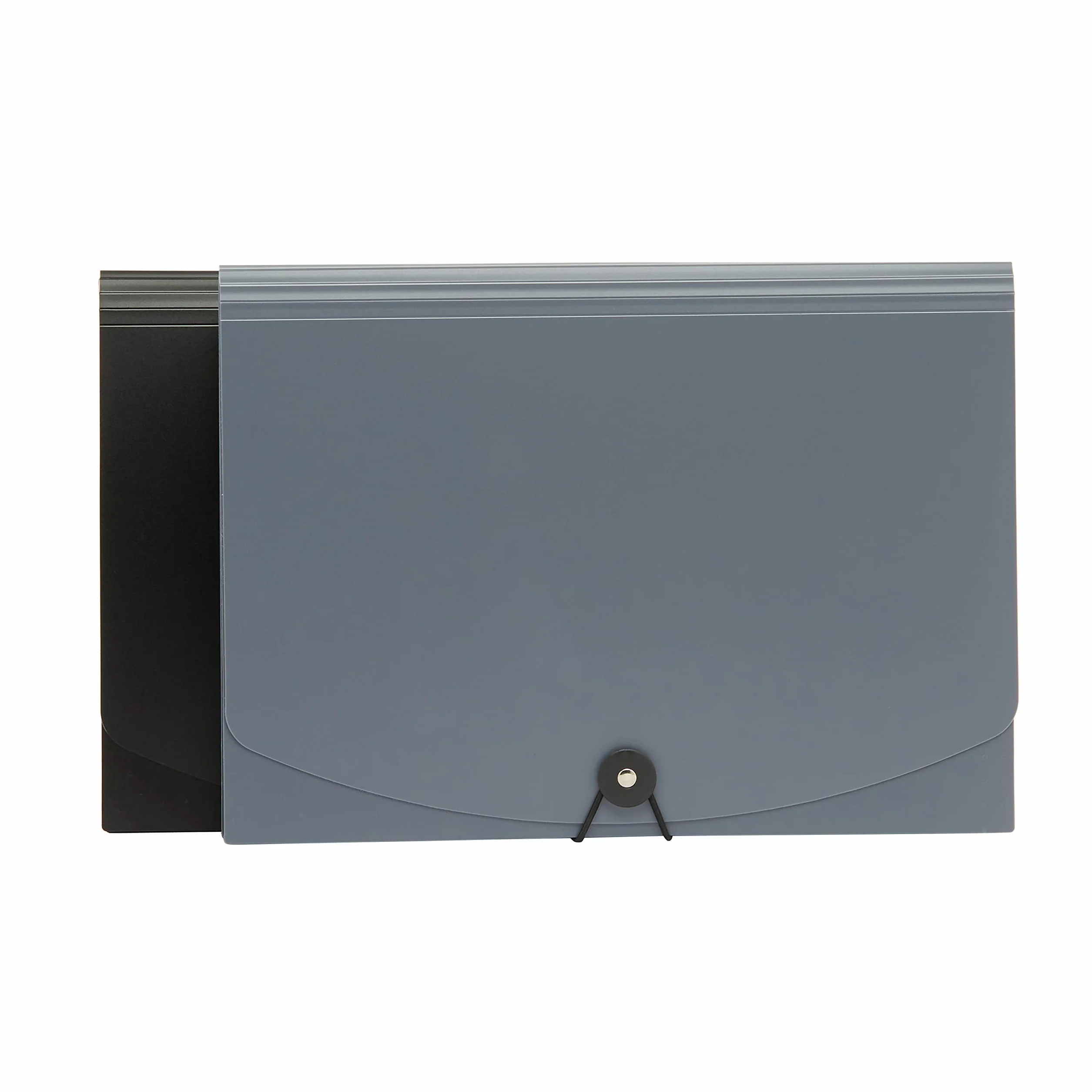 Amazon Basics Carpeta acordeón A4, Paquete de 2, Gris/Negro