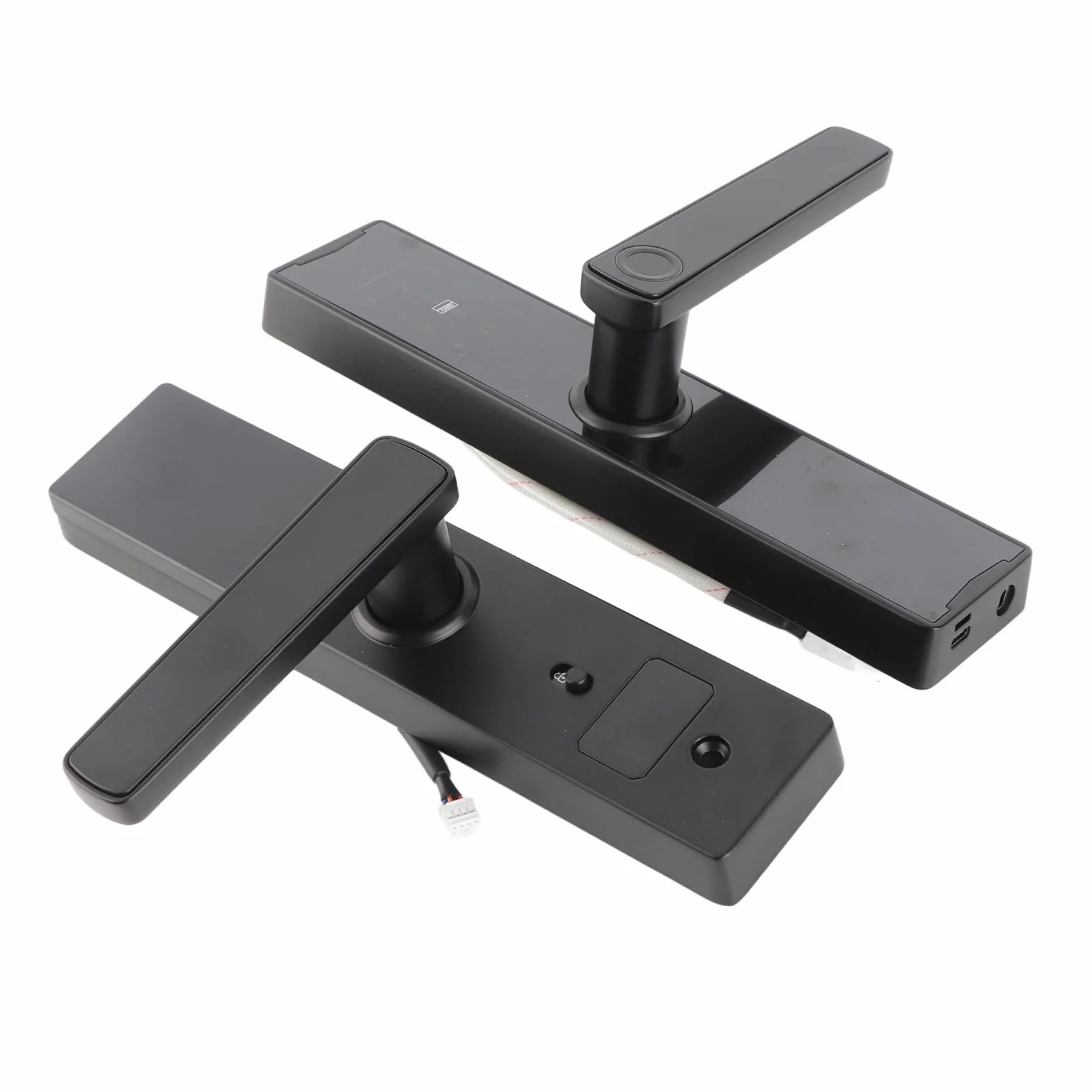 Cerradura Inteligente de Puerta Digital, Cerradura de Puerta con Teclado con Mango, Cerradura de Puerta electrónica de Huella Digital Compatible con la aplicación Tuya