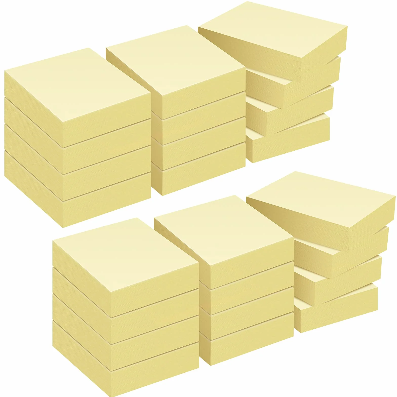 Notas Adhesivas 38 x 51 mm 100 Hojas por Bloc Pack de 24 Amarillo