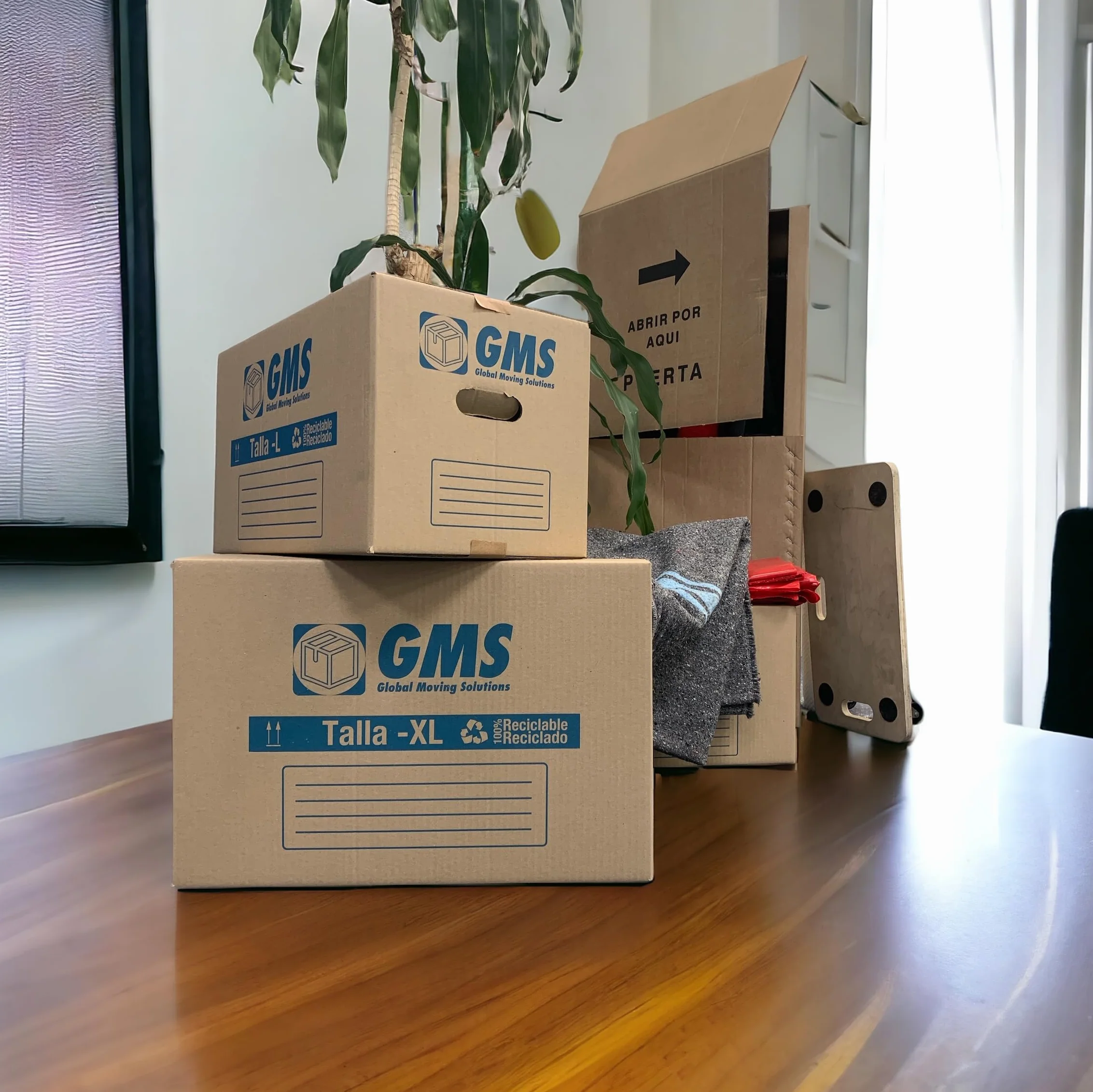Cajas Cartón Mudanza 50x30x30cm 45L Lote 20 con Burbuja y Precinto Alta Resistencia