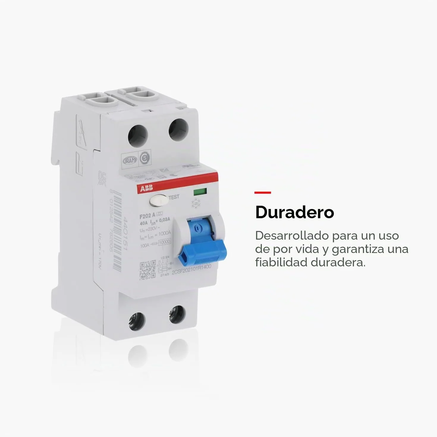 Abb F202A-40 0,03 interruptor de circuito de corriente residual 4 polos