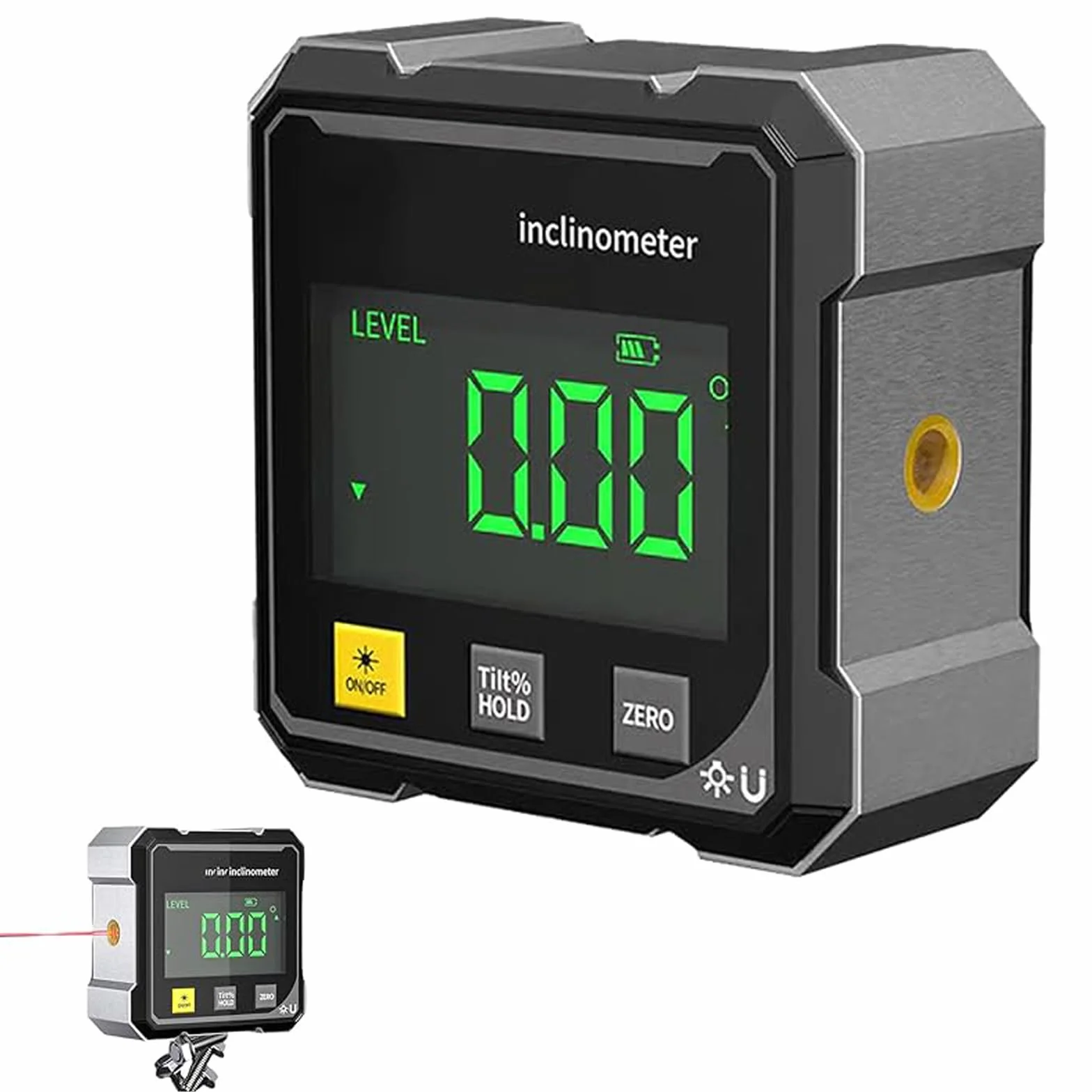 Luminis Precision X1 - Medidor de ángulo digital con medidor de ángulo digital magnético de 4 lados, pantalla LCD para carpintería