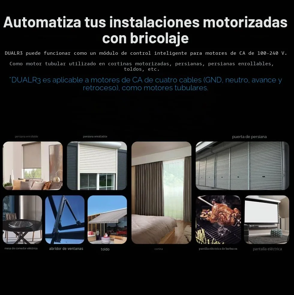 SONOFF Módulo de interruptor de cortina inteligente WiFi de 2 vías con relé dual para cortinas motorizadas, persianas, persianas, funciona con Alexa, no requiere concentrador, DUALR3 Lite