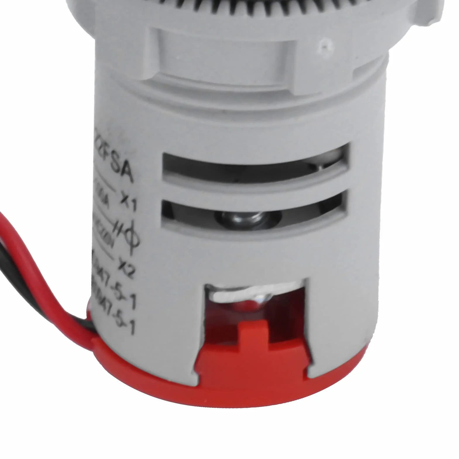 Fafeicy Amperímetro digital, AD16-22FSA AC 220V Medidor de corriente digital Luz de señal cuadrada Medidor de corriente Panel mate Amperímetro Luz indicadora de señal, para electricidad(rojo)