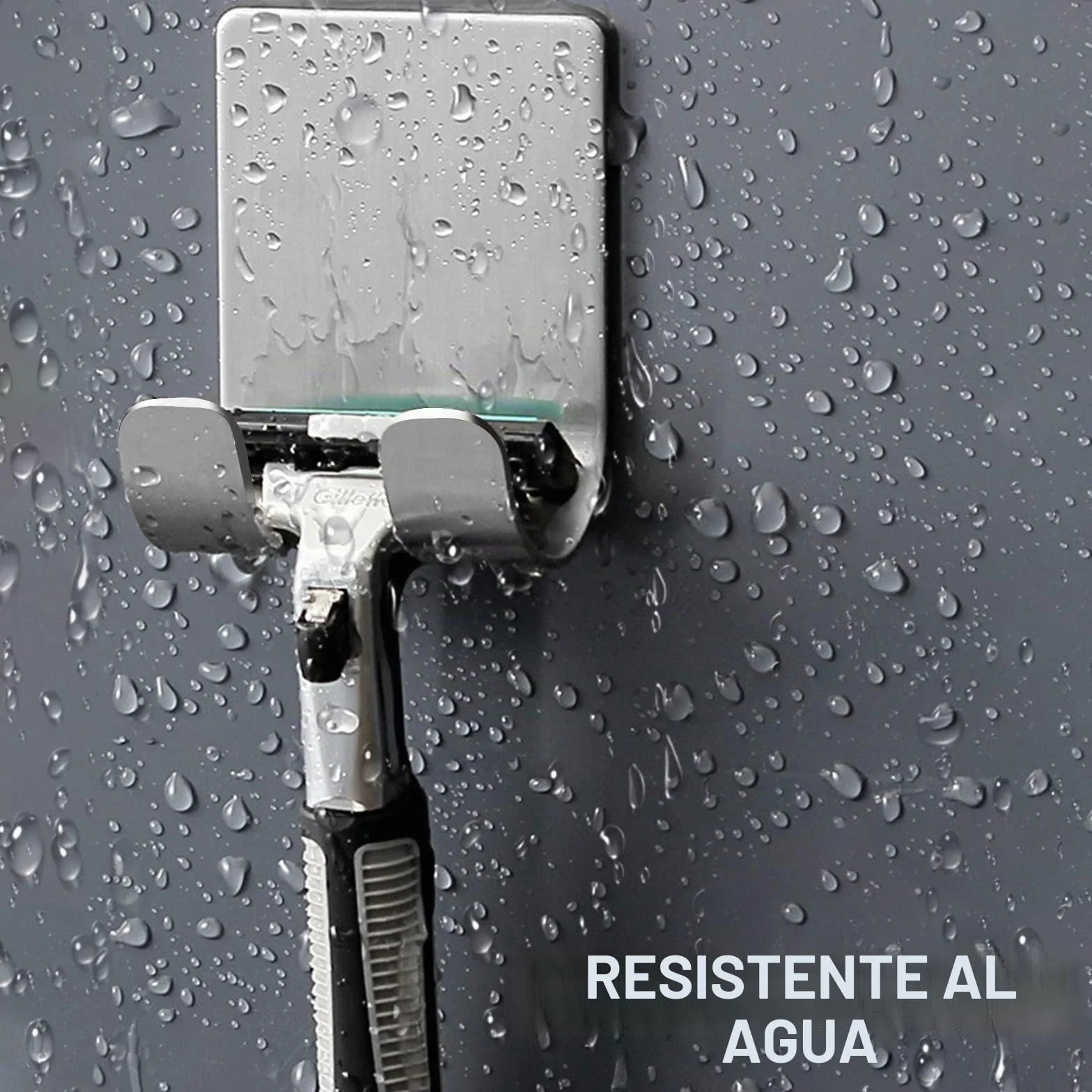 Bolatus 2 unidades de soporte para afeitadora de ducha, gancho autoadhesivo, soporte de afeitado para ducha, acero inoxidable, gancho para toalla, gancho para toallas sin taladrar, ganchos de pared