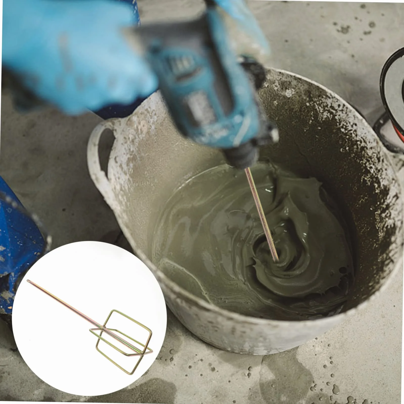DOITOOL Varillas Mezcladoras De Cemento y Pintura Para Taladro Eléctrico, Accesorios Resistentes Oxidación, Barras Cuadradas De Alta Dureza Para Obra y Hogar, Pack 2 Unidades Reutilizables