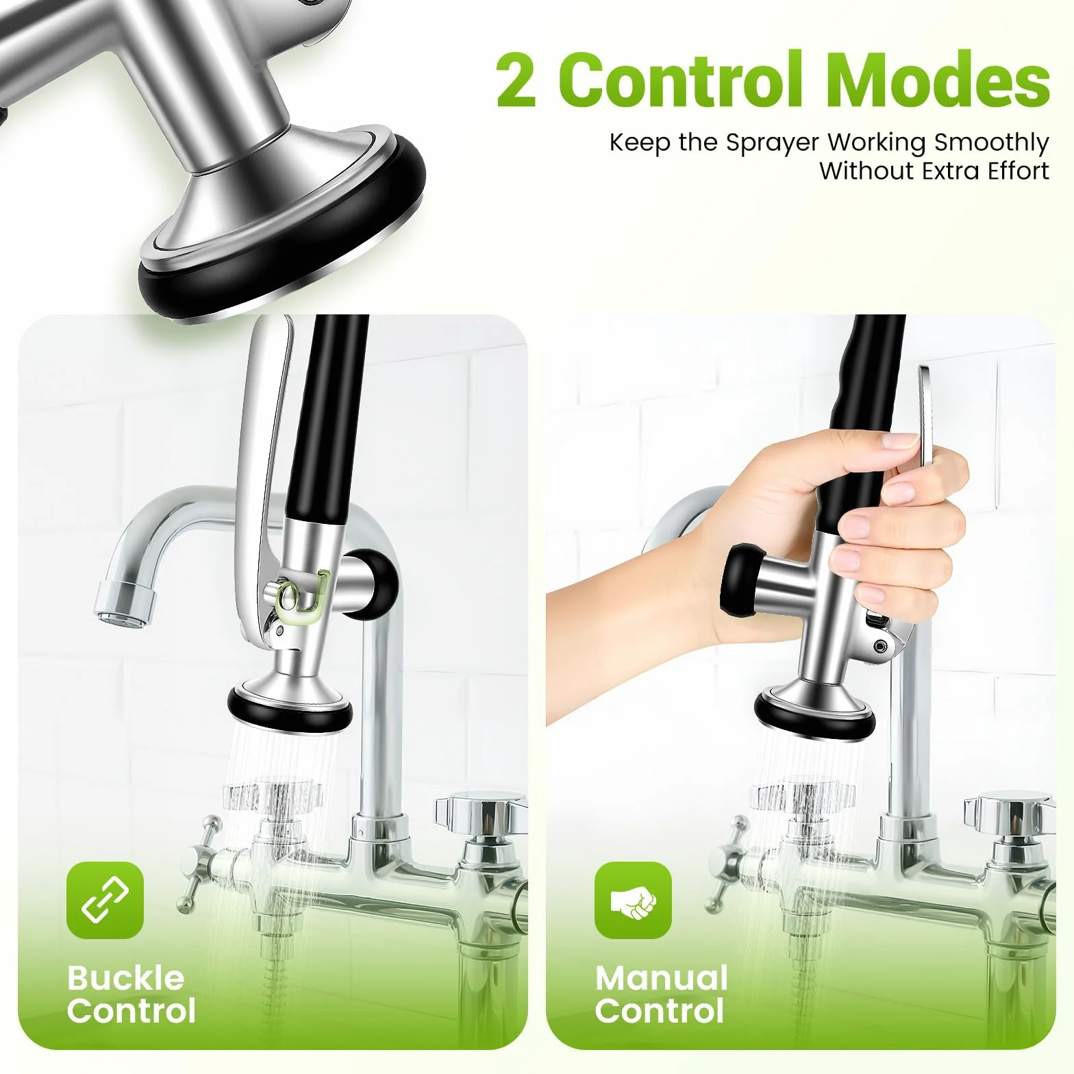Cabezal pulverizador de latón con barra de bloqueo, conector de 1/2", cabezal de repuesto para fregadero de cocina, cocina comercial, restaurante, hogar