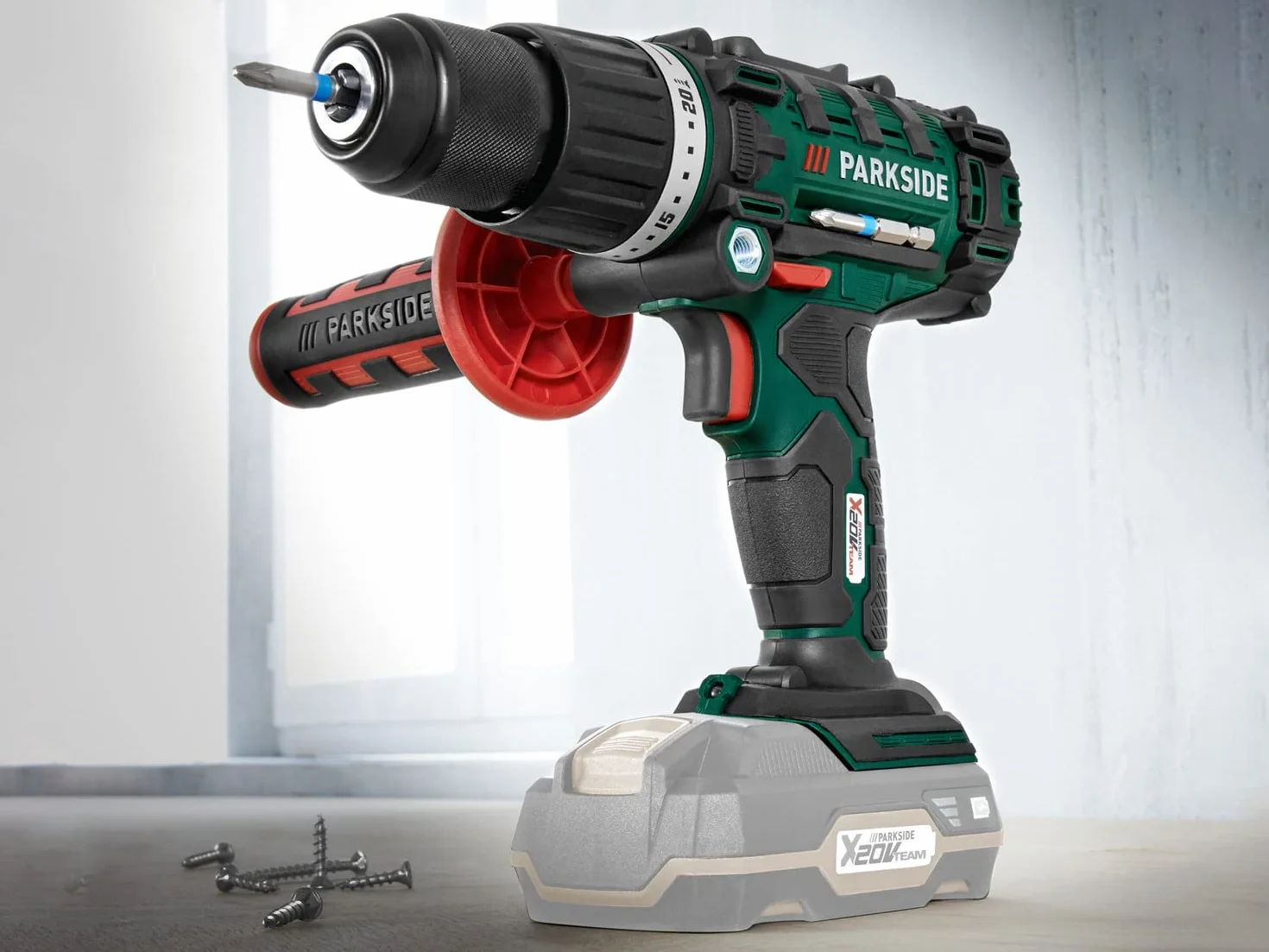 PARKSIDE® Atornilladora taladradora de percusión recargable 20V 3 en 1 | de 2 velocidades ultimo modelo PSBSA 20 LI C3