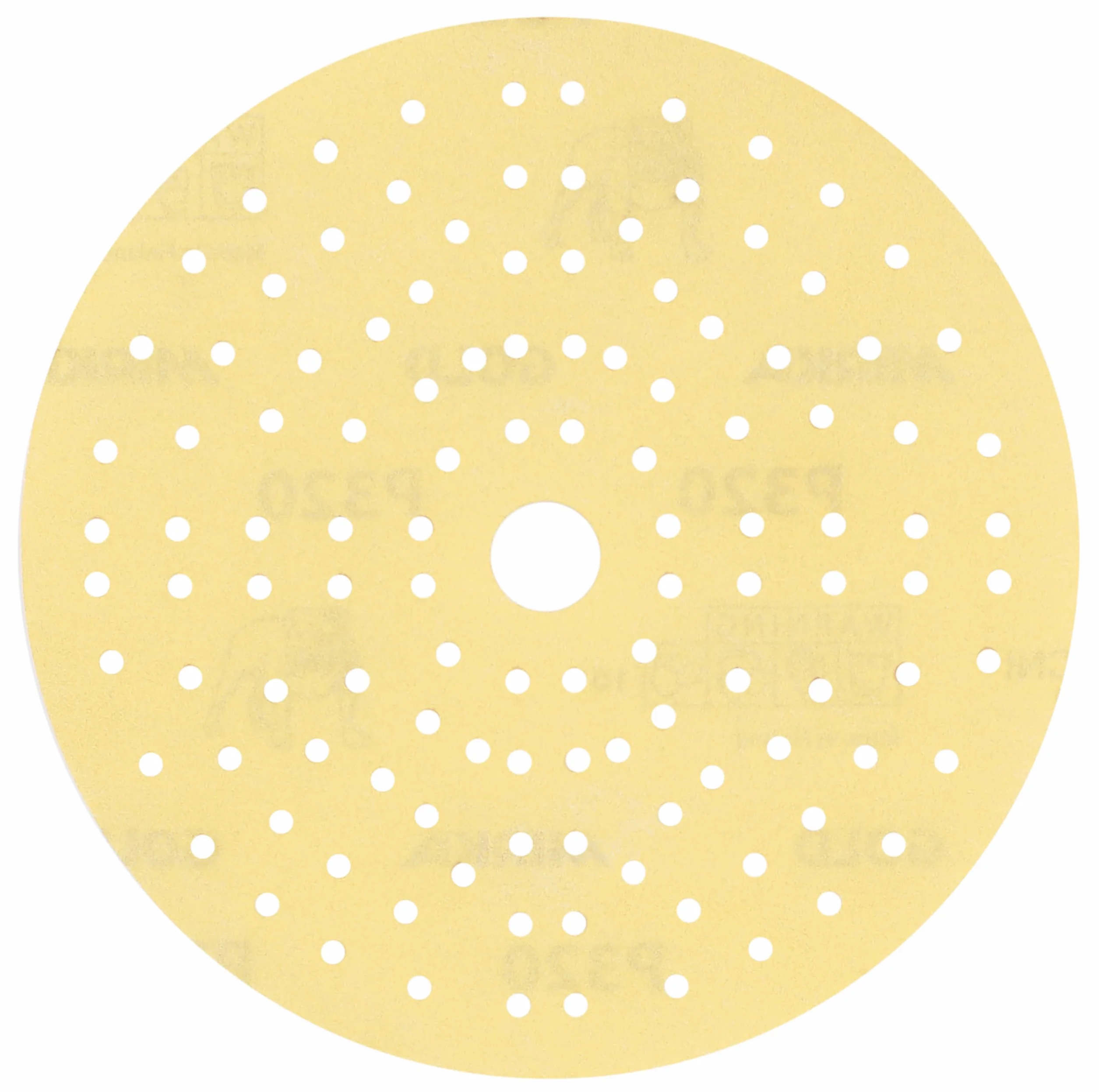 Mirka Gold Papel de lija universal Ø 150mm cierre adhesivo 121-agujero/grano P240, 100 piezas/Para lijar yeso, masilla, aglomerado, madera, laca