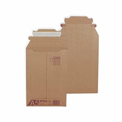 Sobres de cartón rígido 175x250mm A5 Peel & Seal Cierre auto-adhesiva