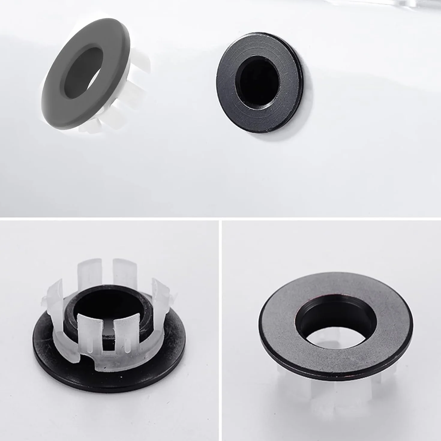 Cubierta de Anillo de Rebosadero para Fregadero, Apertura 22-24 mm, Lavabo de Cocina
