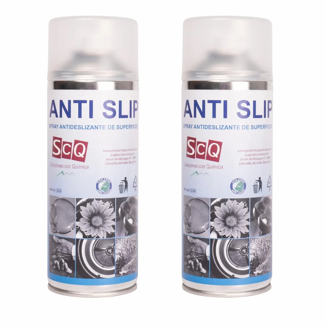 ANTI SLIP 2X400 ML Aerosol spray antideslizante de superficies I pintura anticaidas transparente antideslizante para suelo plato ducha rampas piscina