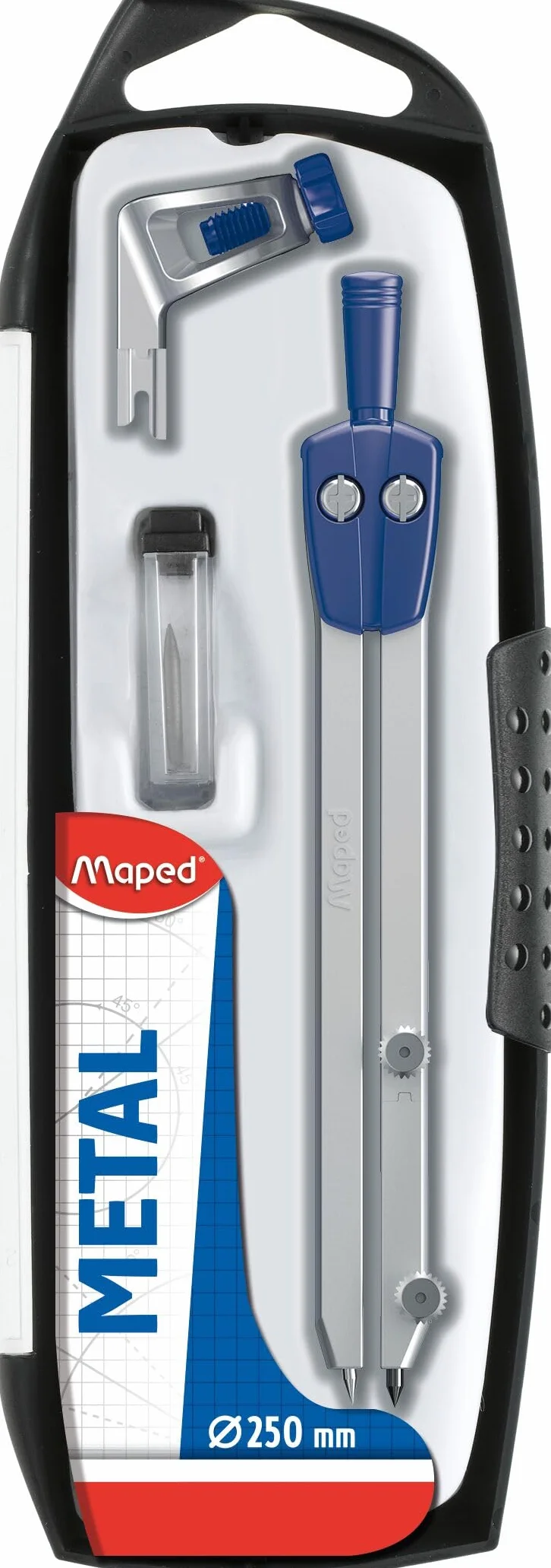 Maped Compás Escolar de Precisión Start Caja 3 Piezas Brazos de Metal