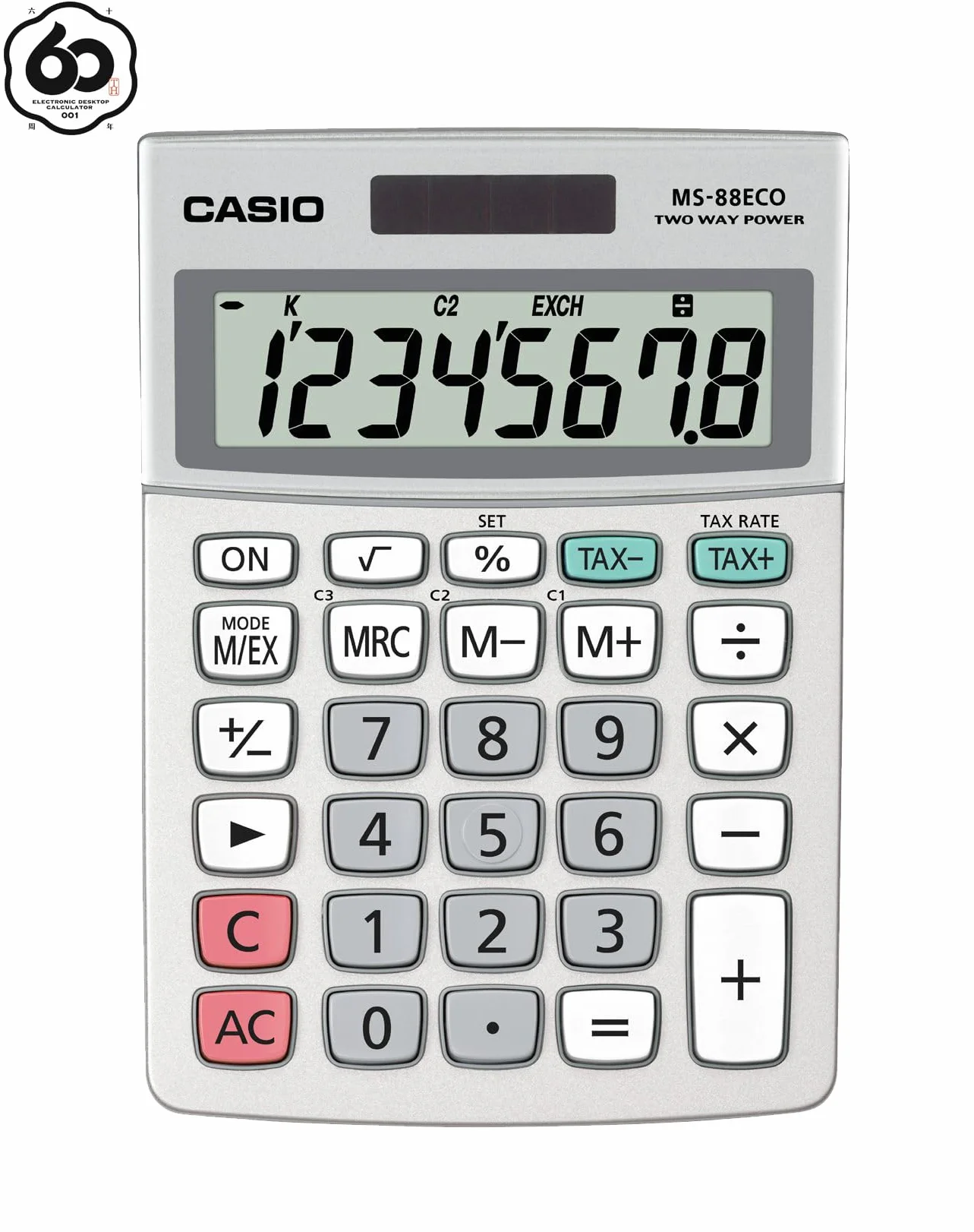 Casio MS-88ECO Calculadora financiera gris