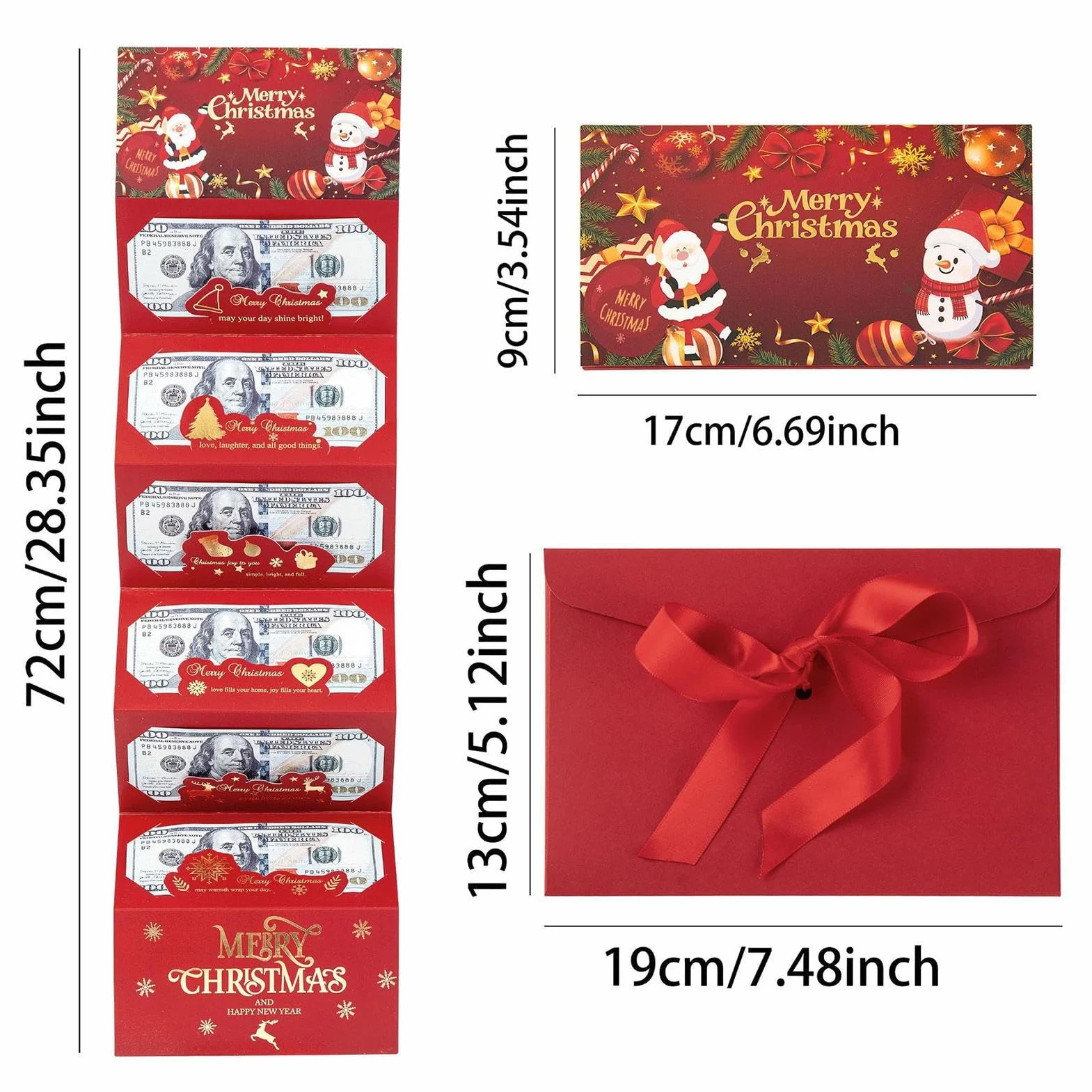 Sobres De Dinero Navideños Tarjetas Regalo Efectivo Decoración Navideña