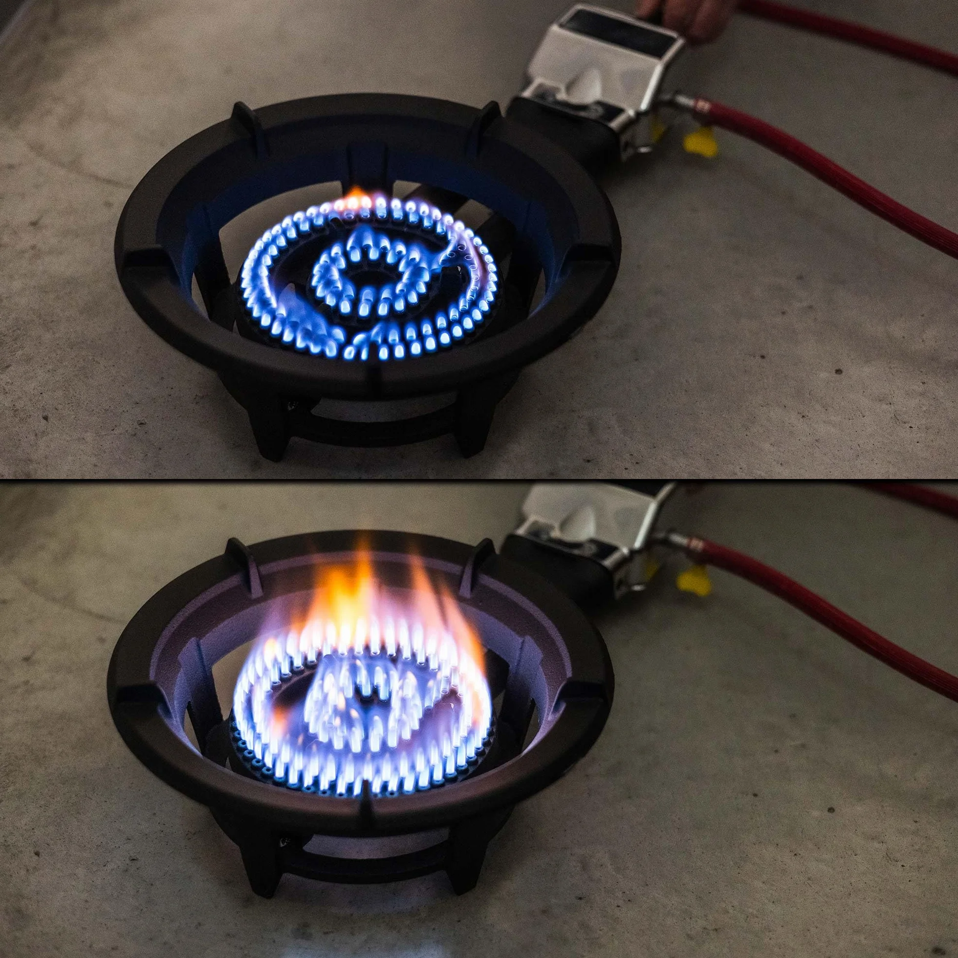 Hornillo de gas turístico con encendido PIEZO de 8,5 kW, para botellas de 11 kg