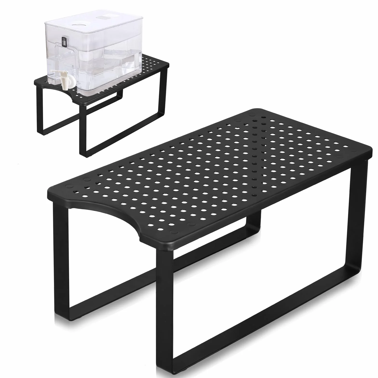 Soporte dispensador de filtro de agua de 38 x 20 x 18 cm, soporte dispensador de metal para encimera diseñado para filtro de agua Brita, compatible con PUR, Waterdrop