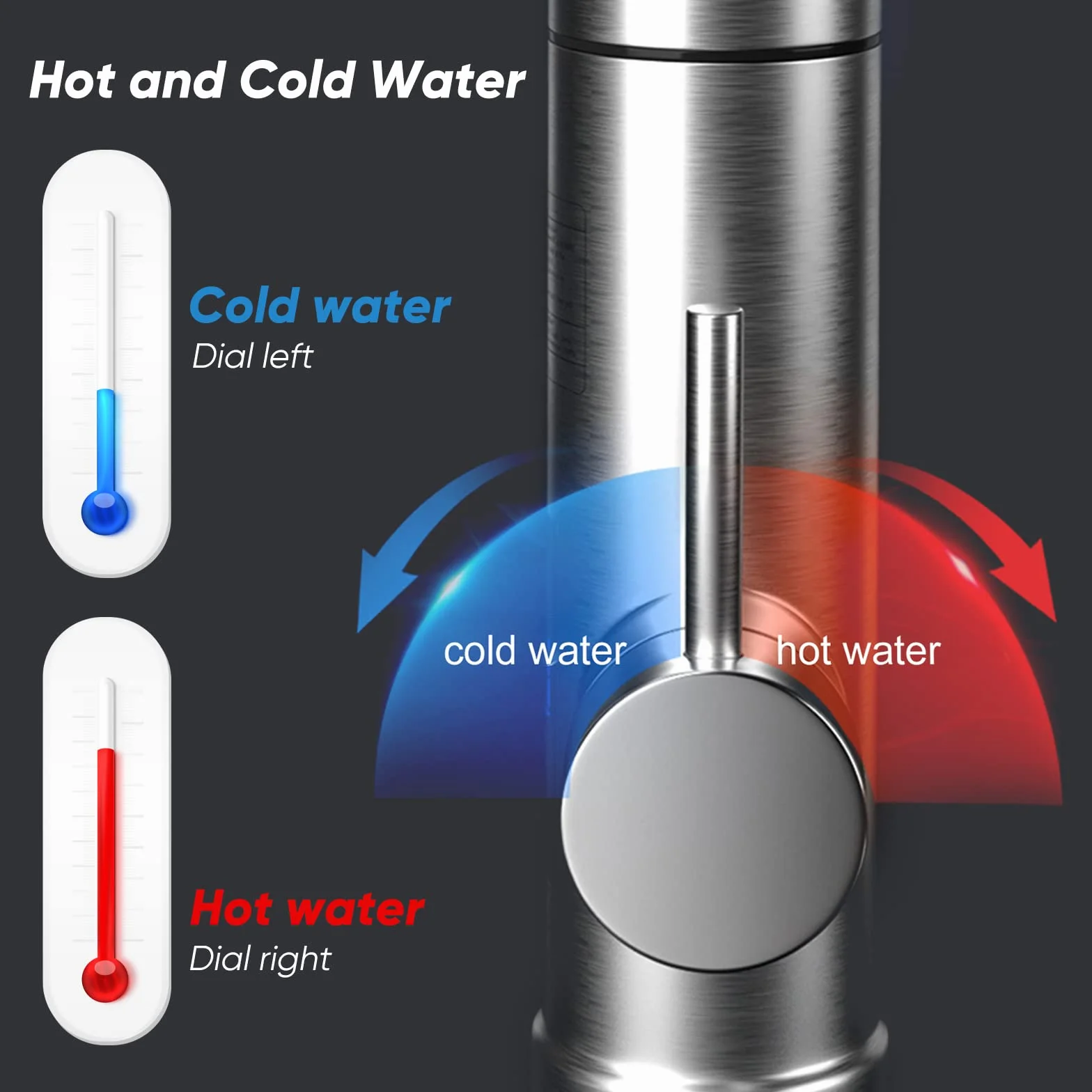 Grifo mezclador de cocina de agua caliente instantánea 3S con pantalla LCD, eléctrico, de acero inoxidable, para uso doméstico