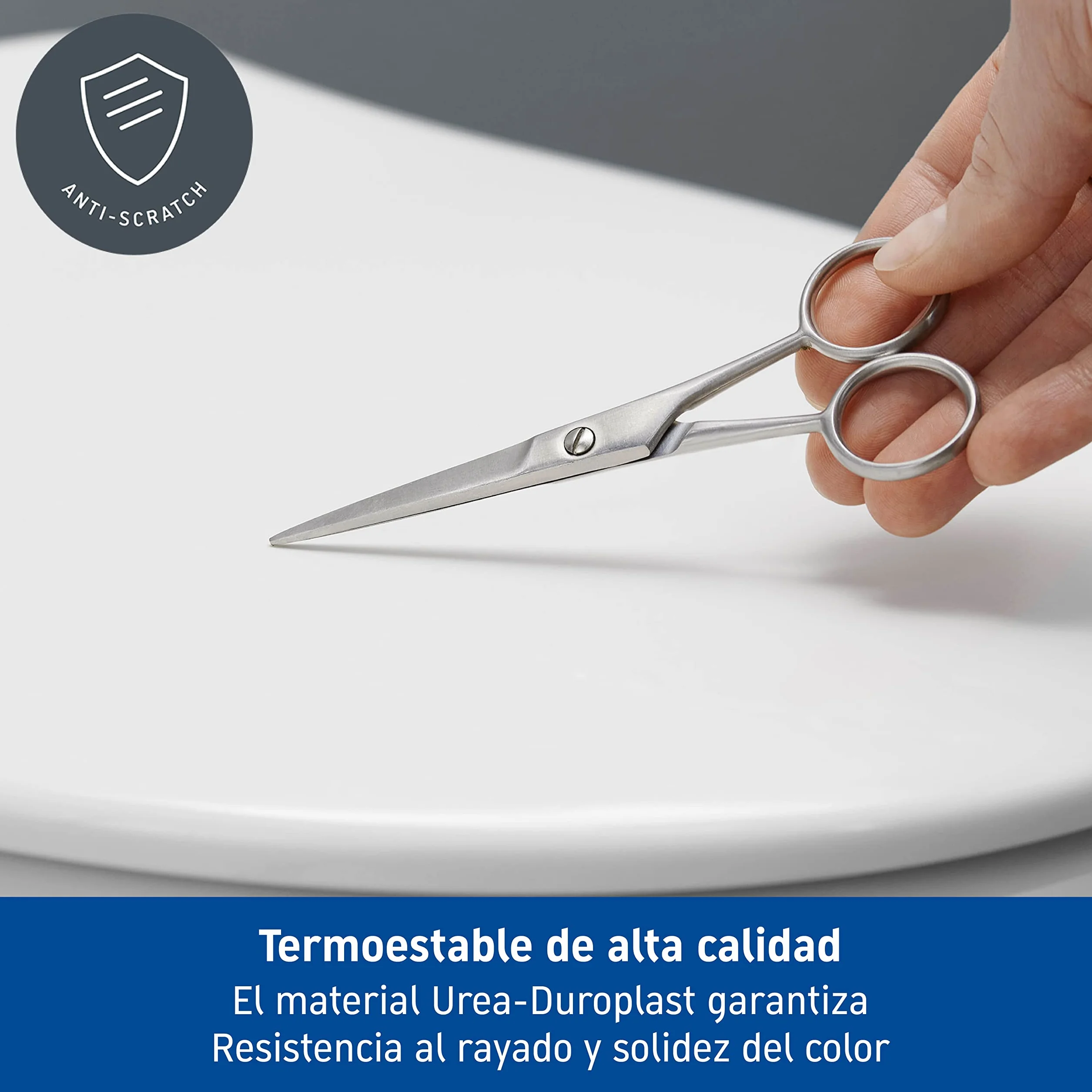 Duravit D-Code tapa WC, asiento de inodoro de urea duroplast, tapadera wc con bisagras de acero inoxidable, tapa de wc en forma de D, tapa de inodoro blanco