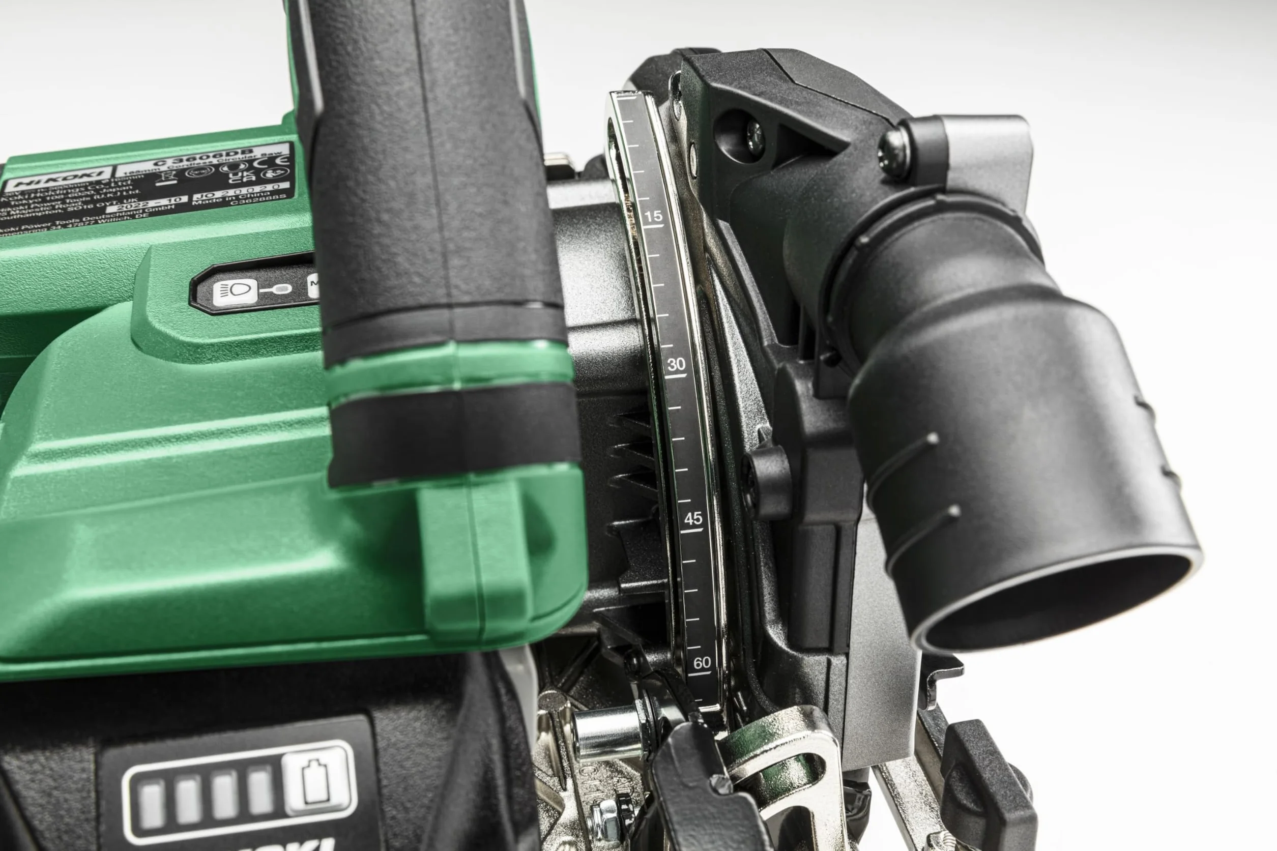 HiKOKI C3606DB Sierra Circular a Batería, 36V, Motor Brushless, Ø 165 mm | Sin batería ni cargador, corte 66 mm a 90°, función automática, LED doble, incluye maletín HSC IV y guía paralela