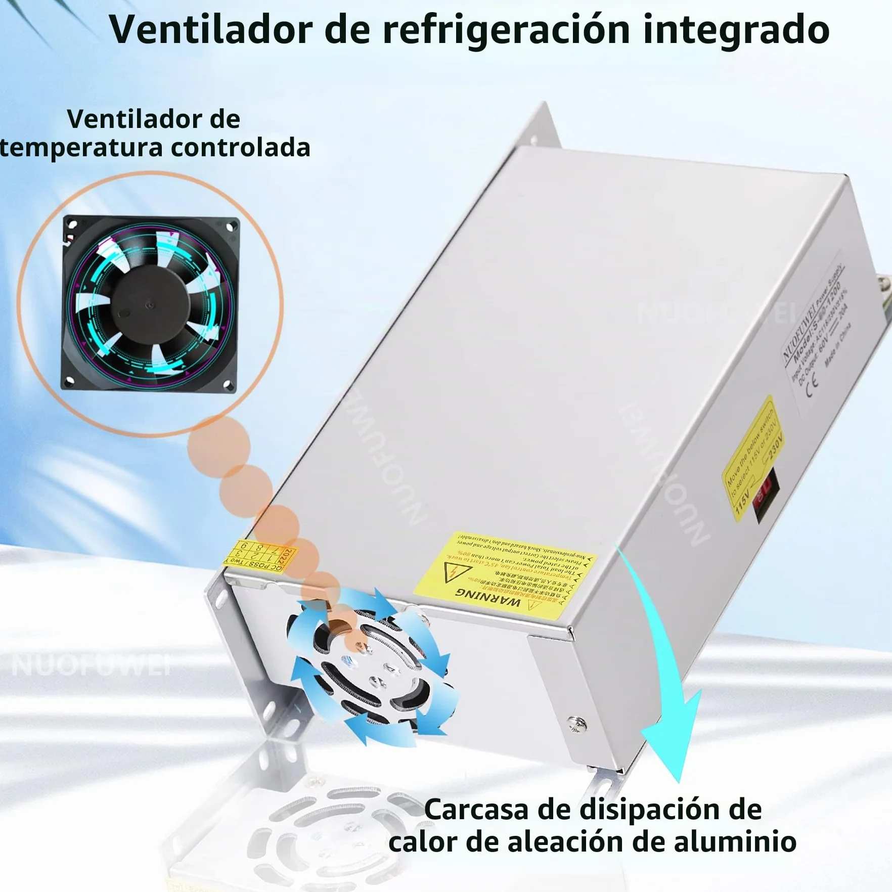 DC 60V 20A 1200W Fuente de Alimentación Transformador 220V/110V CA a CC 60V Fuente Alimentación 20A 1200W para Drive Sensor System Lamp Meter Controller Servos Electric Motor and More 60v Device