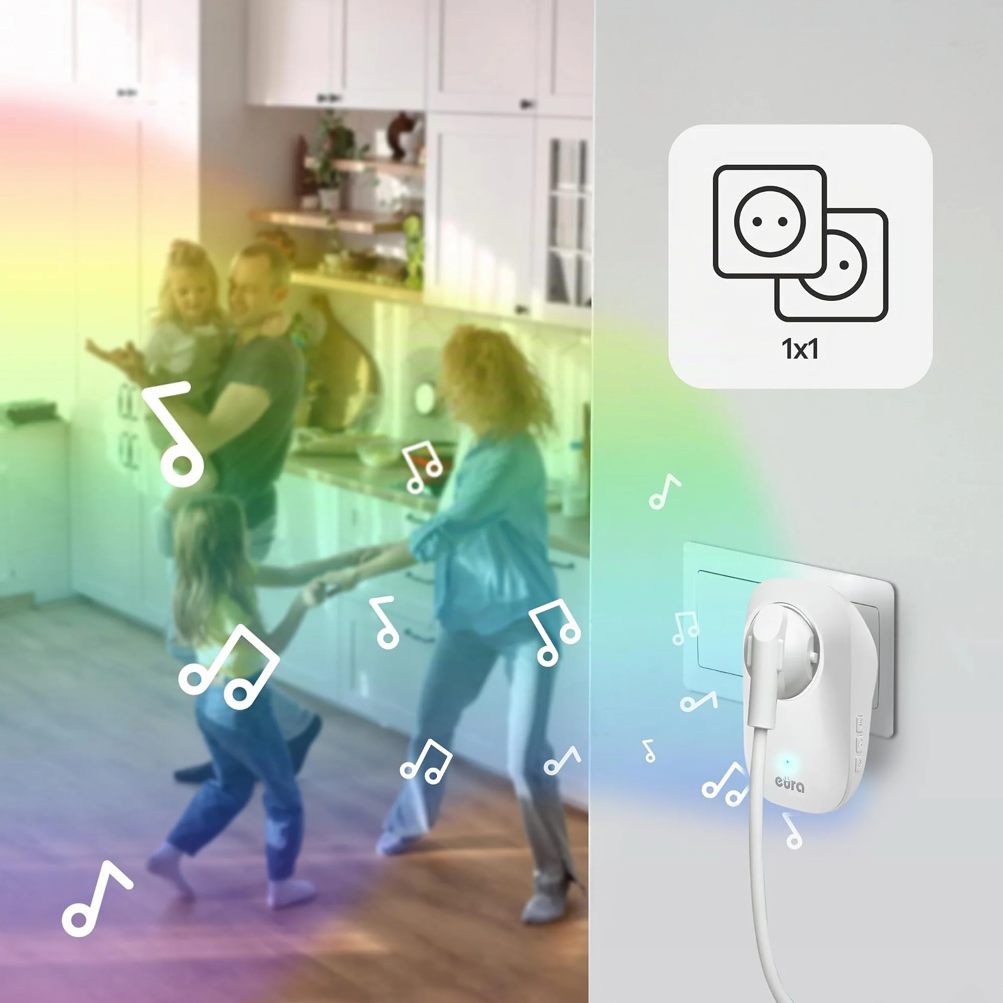 Timbre inalámbrico sin batería SOUL WDP-91H2 con enchufe de ~ 230 V de Eura-Tech, para exteriores, resistente al agua, inalámbrico, alcance de 100 m, 58 melodías, 4 niveles de volumen