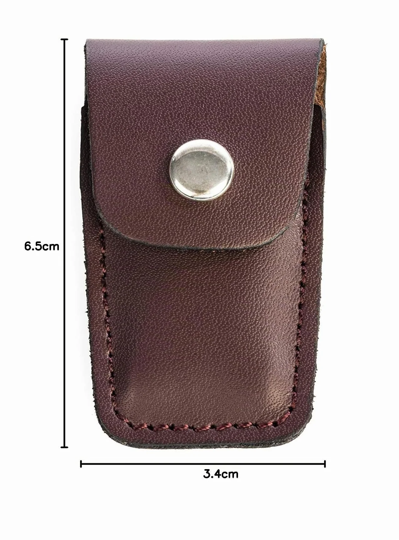Tijeras, con funda de cuero plegable