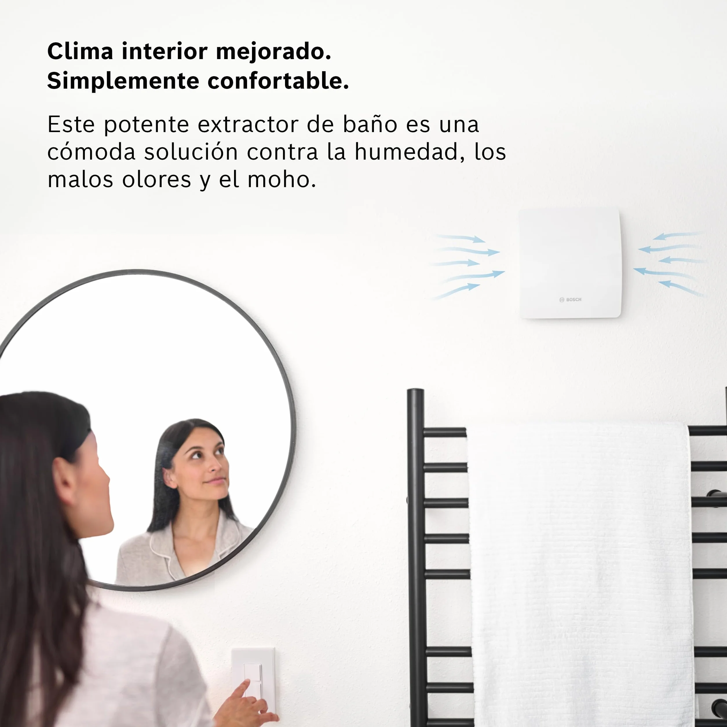 Bosch Extractor de baño 1500 100mm Ventilación para baño y WC
