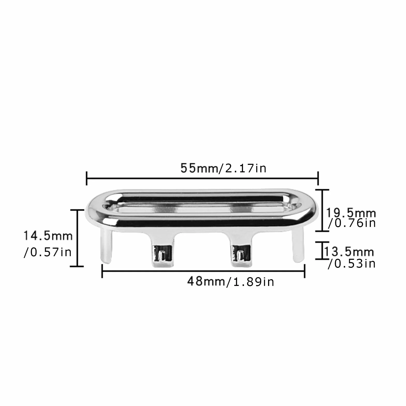 Cubierta de Drenaje Ovalada de Repuesto ABS 47-48 mm x 16-18 mm 4 Piezas para Fregadero de Baño