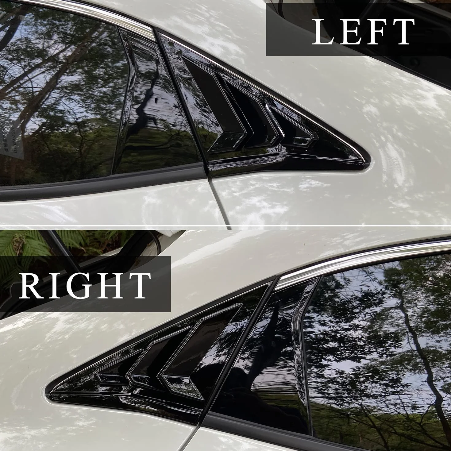 Archaic Persianas de ventana para Honda Civic Type R Hatchback FK7 FK8 2016-2021, cubierta de persiana para Civic de 10ª generación (Negro Brillante)