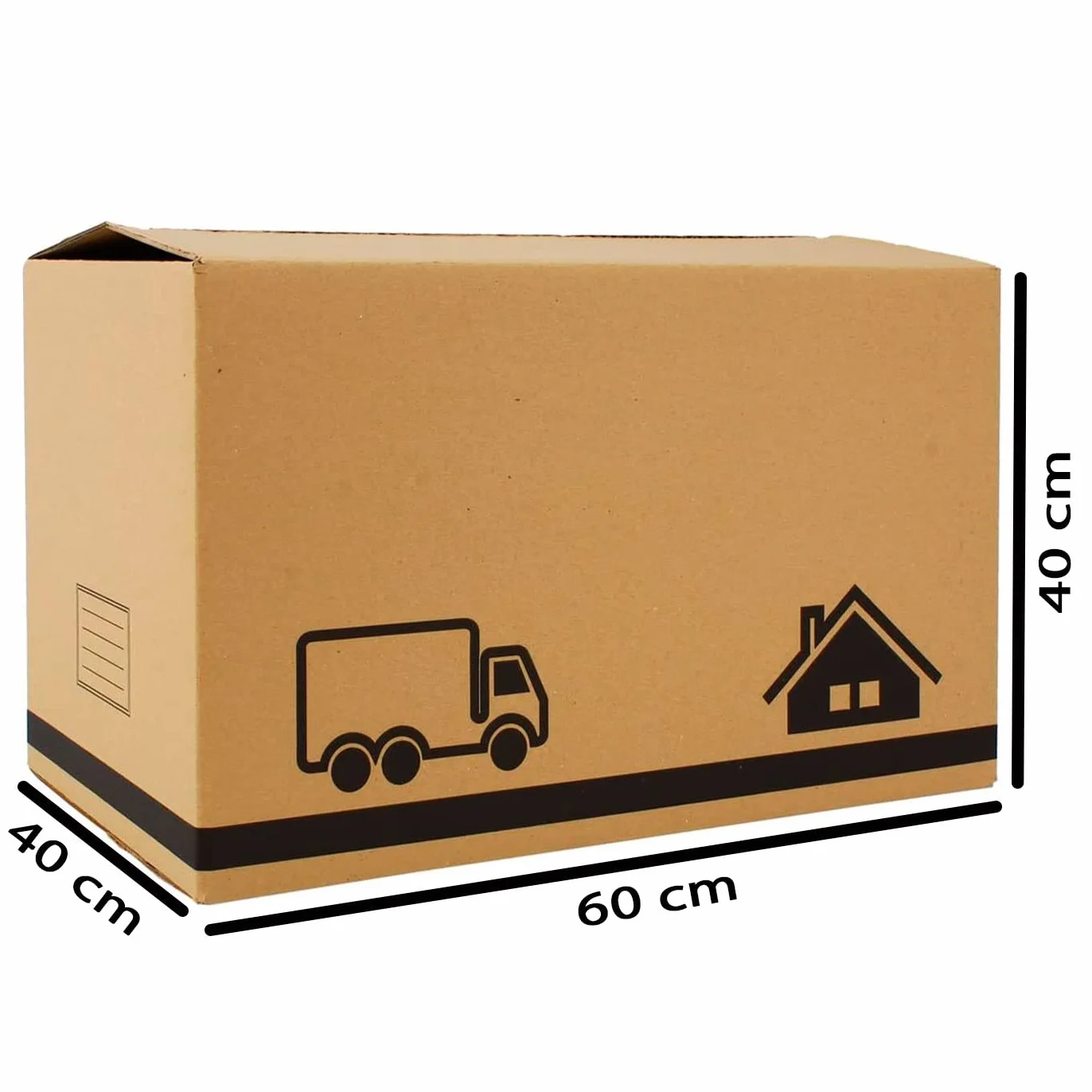 Acan Tradineur - Pack de 6 Cajas de cartón para Embalaje, mudanzas, cartón Reforzado y Resistente, Plegables y Reutilizables, envío Paquetes, almacenaje, 60 x 40 x 40 cm
