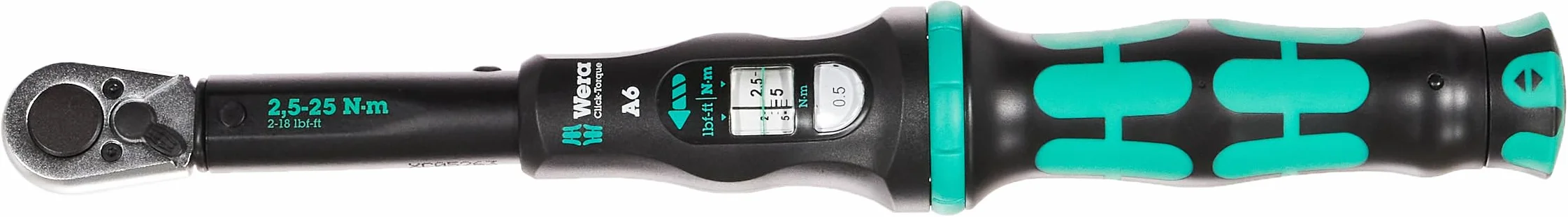WERA-05130110001-Click-Torque A 6 Set 1 - Llave dinamomé. con puntas+vasos en caja textil