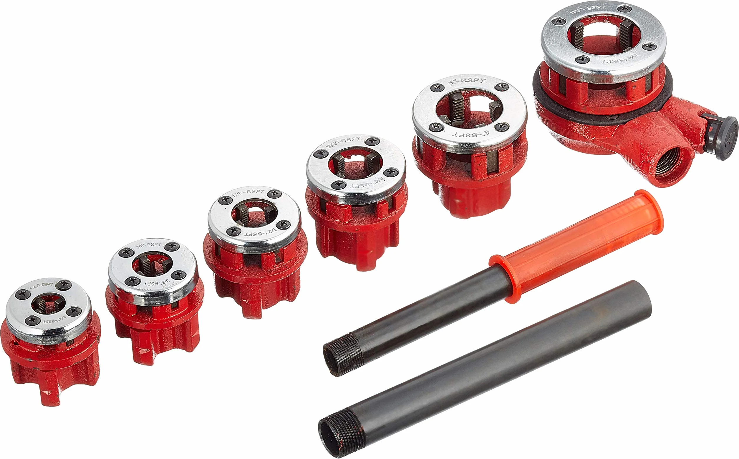 Mannesmann - M 530-9 - Juego de terrajas de carraca para tuberías de 9 piezas 1/4"-11/4"