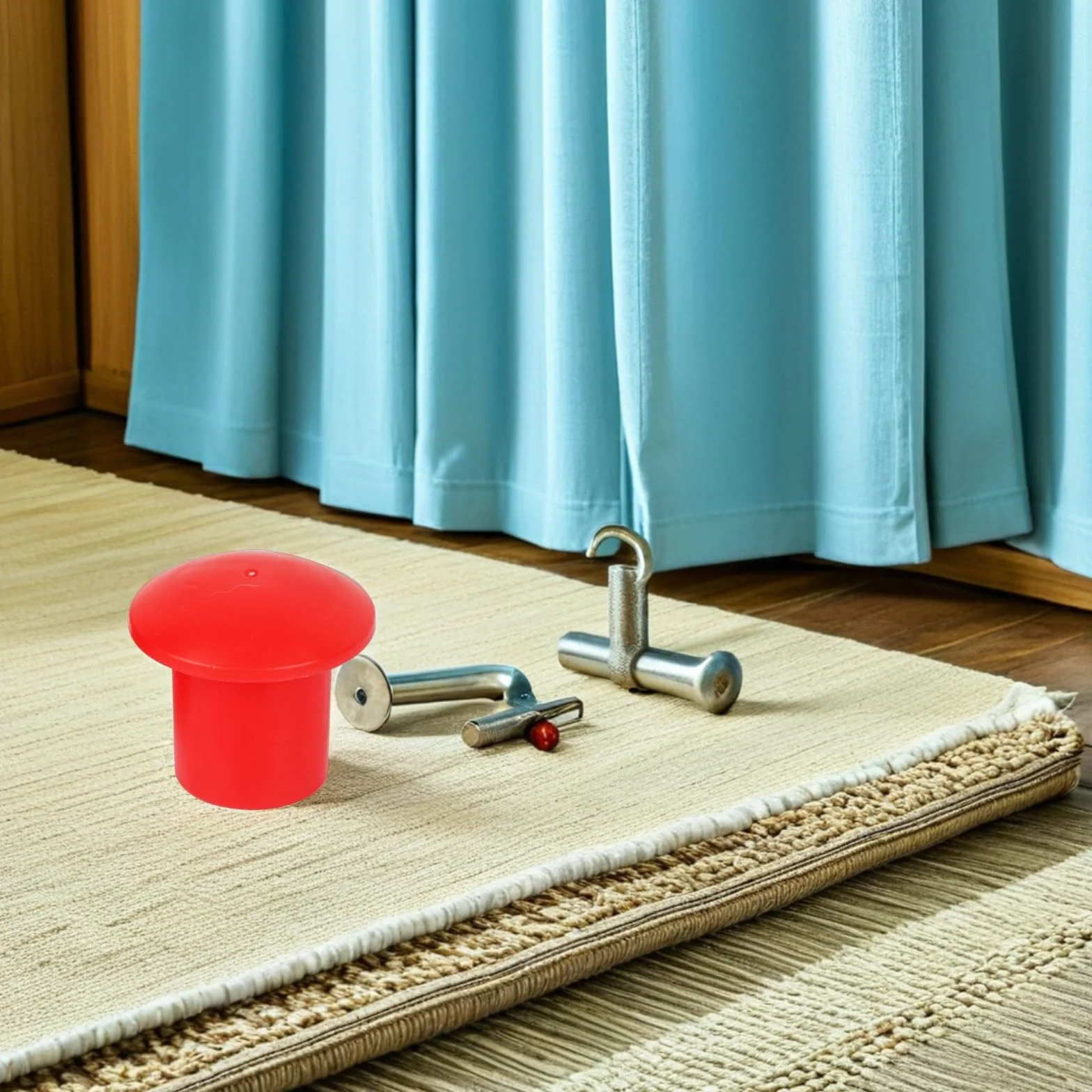 POPETPOP 60 Tapas de Varillas de Refuerzo para Construcción de Plástico Rojo, Alta Visibilidad y Fácil Uso, Ideales para Sitio y Industria de Construcción