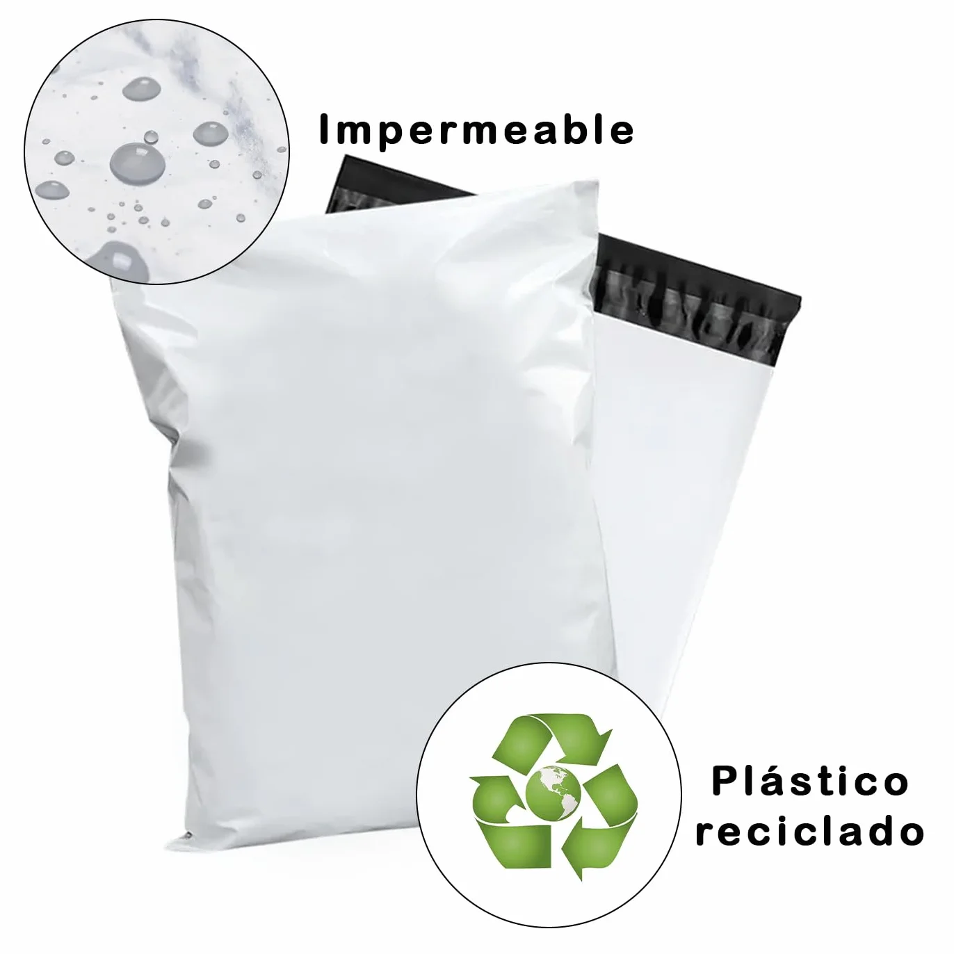 MERCURY TEXTIL Bolsas para Envios Paquetes 35x45CM 100PCS Autoadhesivas Impermeables