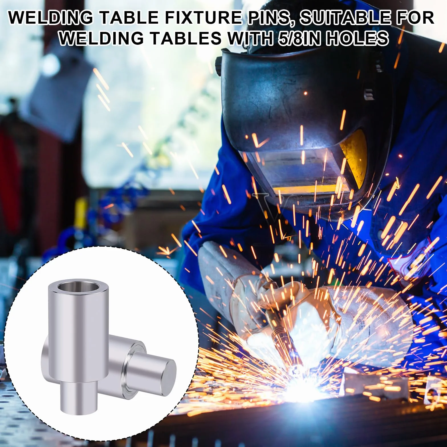 10 pines de fijación para mesa de soldadura, 1.5 x 1 x 5/20.3 cm, accesorios de mesa de soldadura, accesorios de aleación de aluminio, kit de fijación para pines de alineación de mesa de soldadura