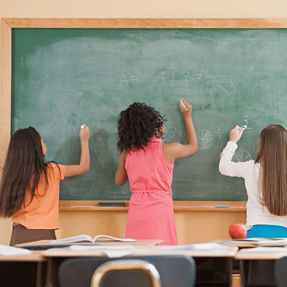 Llareta Portarotuladores de tiza, 3 soportes metálicos ajustables, para escuela, niños y profesores, material de oficina escolar (plata)