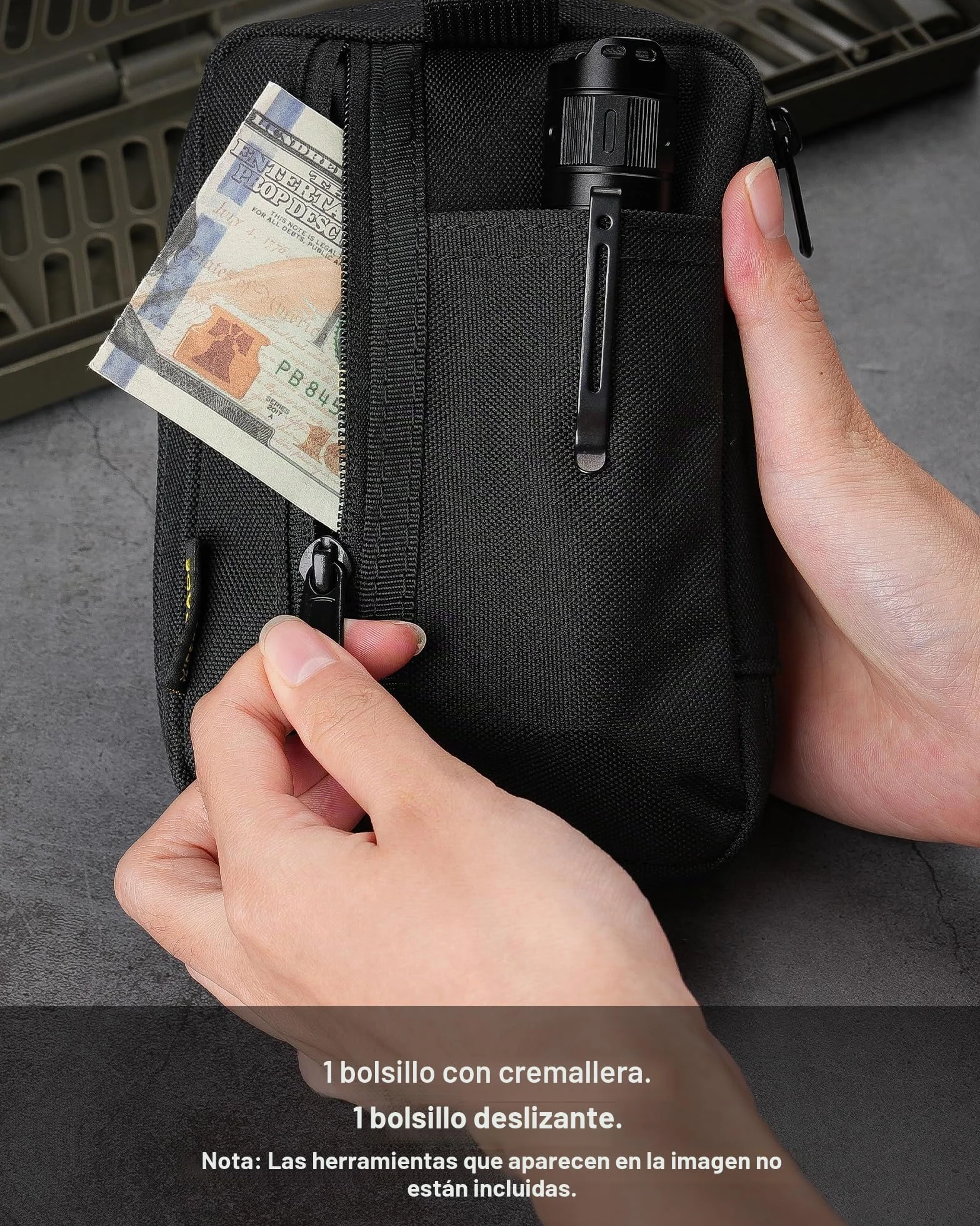 VIPERADE VE32 EDC Bolsa, Bolsa EDC con Cierrede Lazo, Bolsa Táctica, Organizador de Bolsillo Bolsa EDC, Bolsa Multiherramienta para Exteriores para Camping/Bushcraft/Viajes/Senderismo