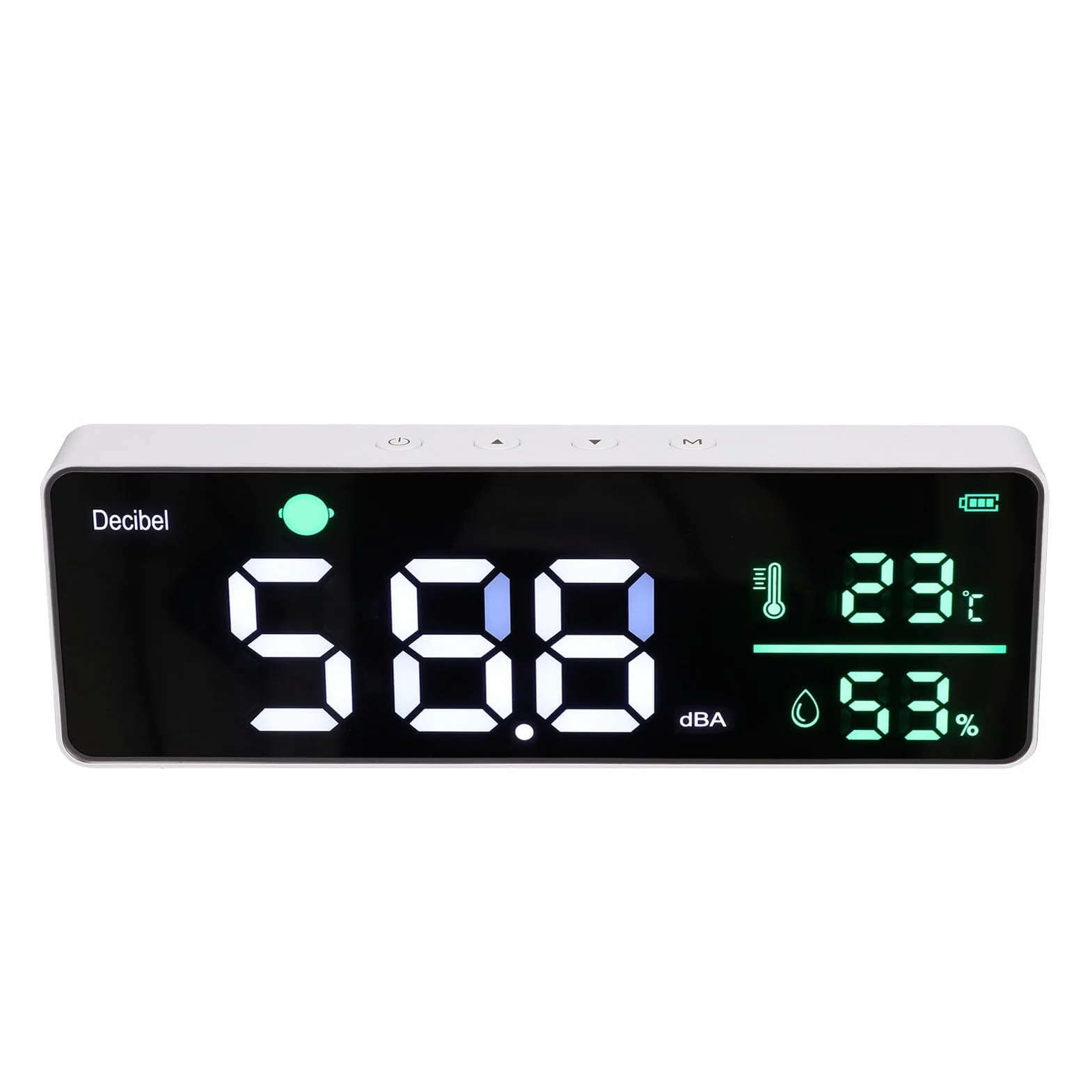 Medidor de Ruido Brillo Ajustable Multifunción Alarma de Pared Pantalla Clara Precisa con Cable USB