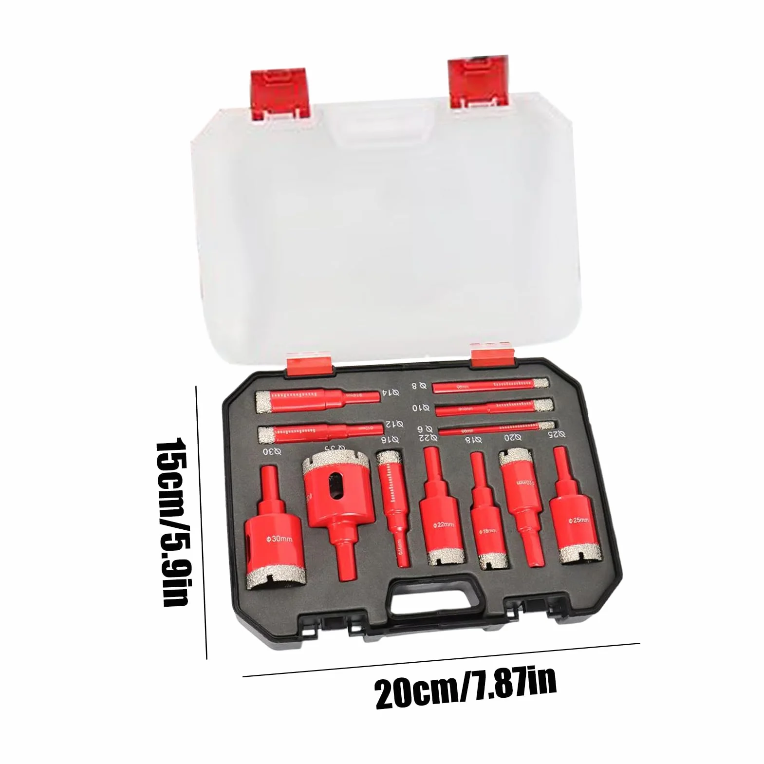 Kit de para agujeros de baldosa - 12 piezas, juego de taladro de uso, cortador de baldosas vitrificadas de porcelana de piedra de cerámica | Herramientas de corte de precisión para los pro