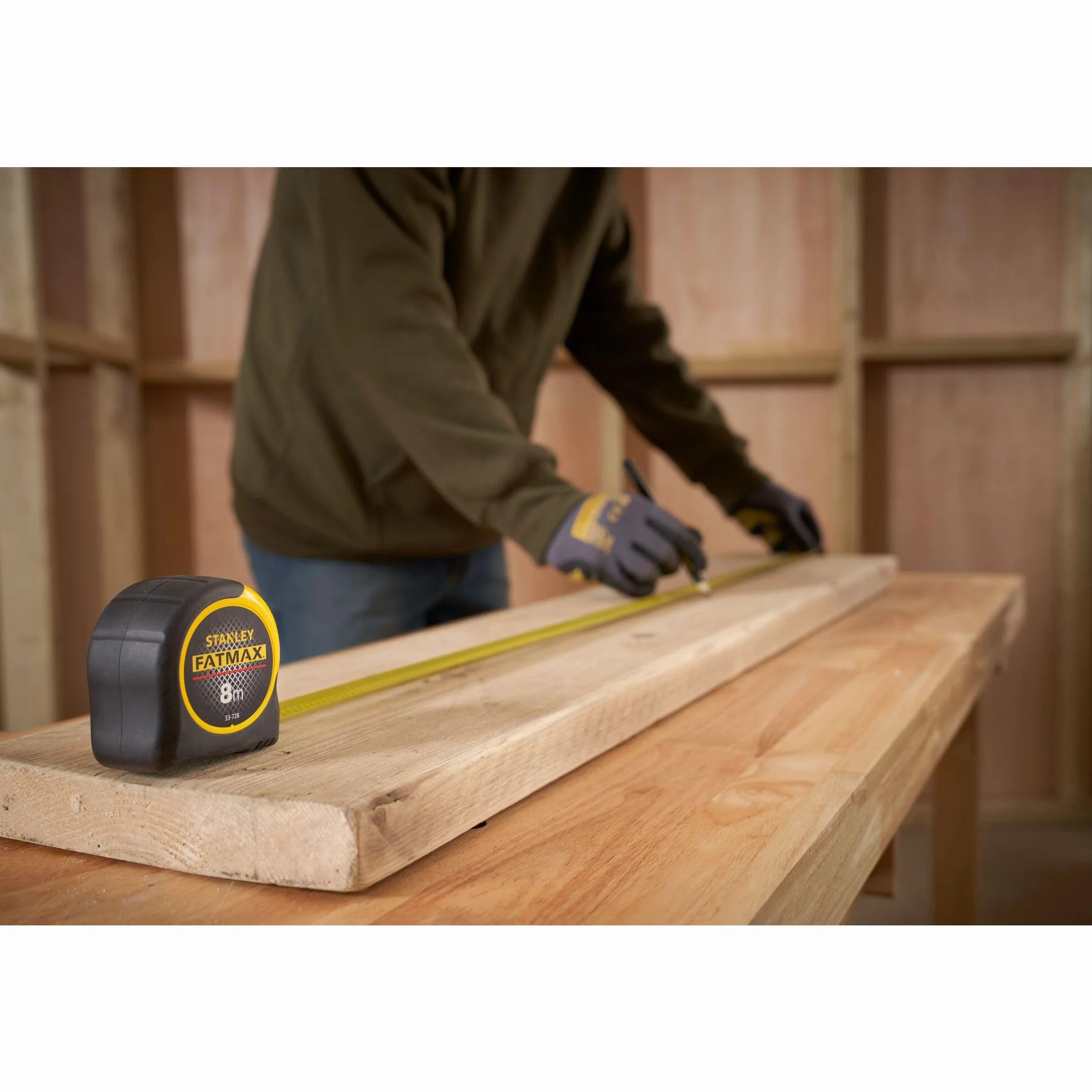 STANLEY 0-33-728 Flexómetro Blade Armor FatMax 8m x 32mm Cinta métrica Mylar