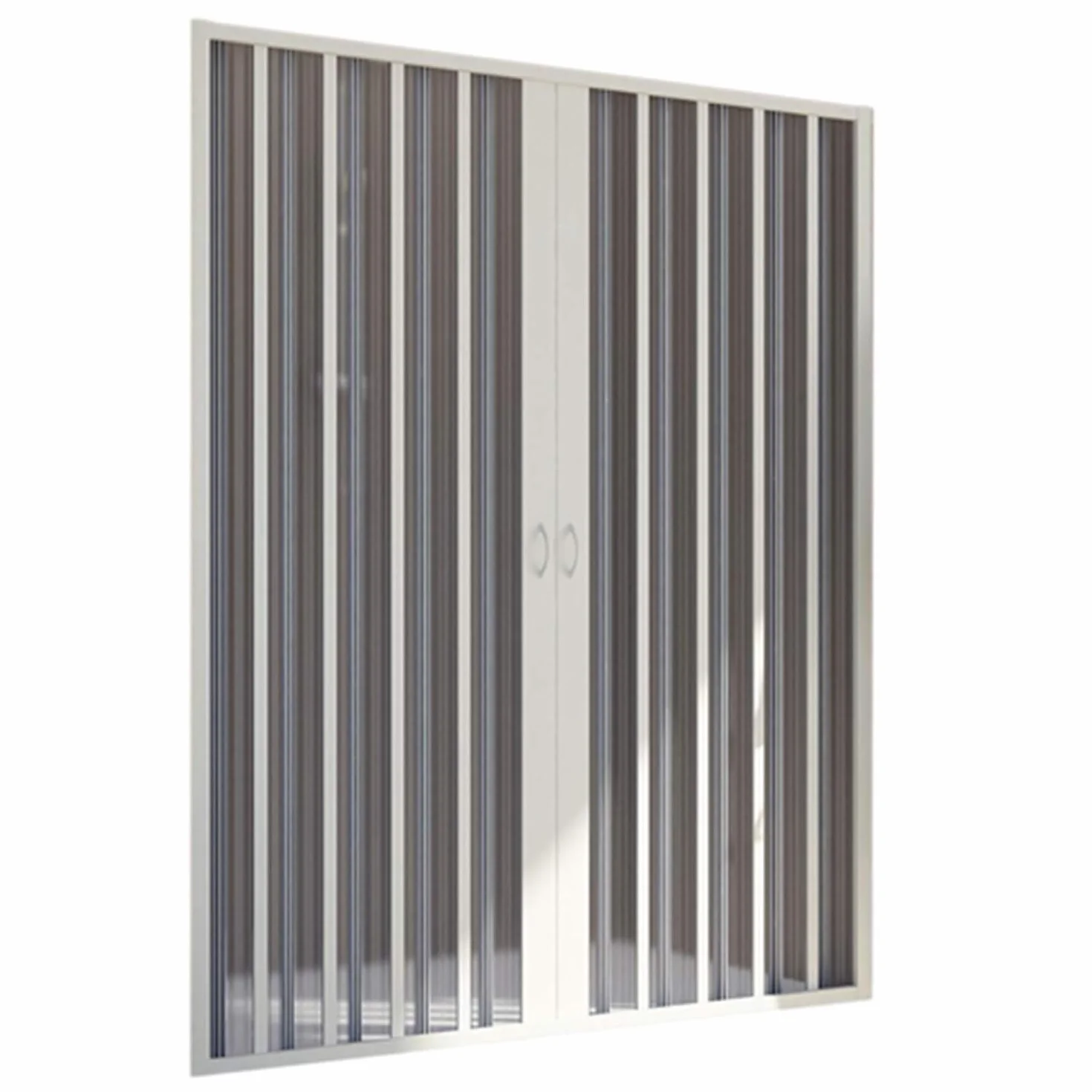 Forte Puerta de Ducha en PVC 150CM H185 Plegable con Apertura Central Color Blanco Mod. Flex