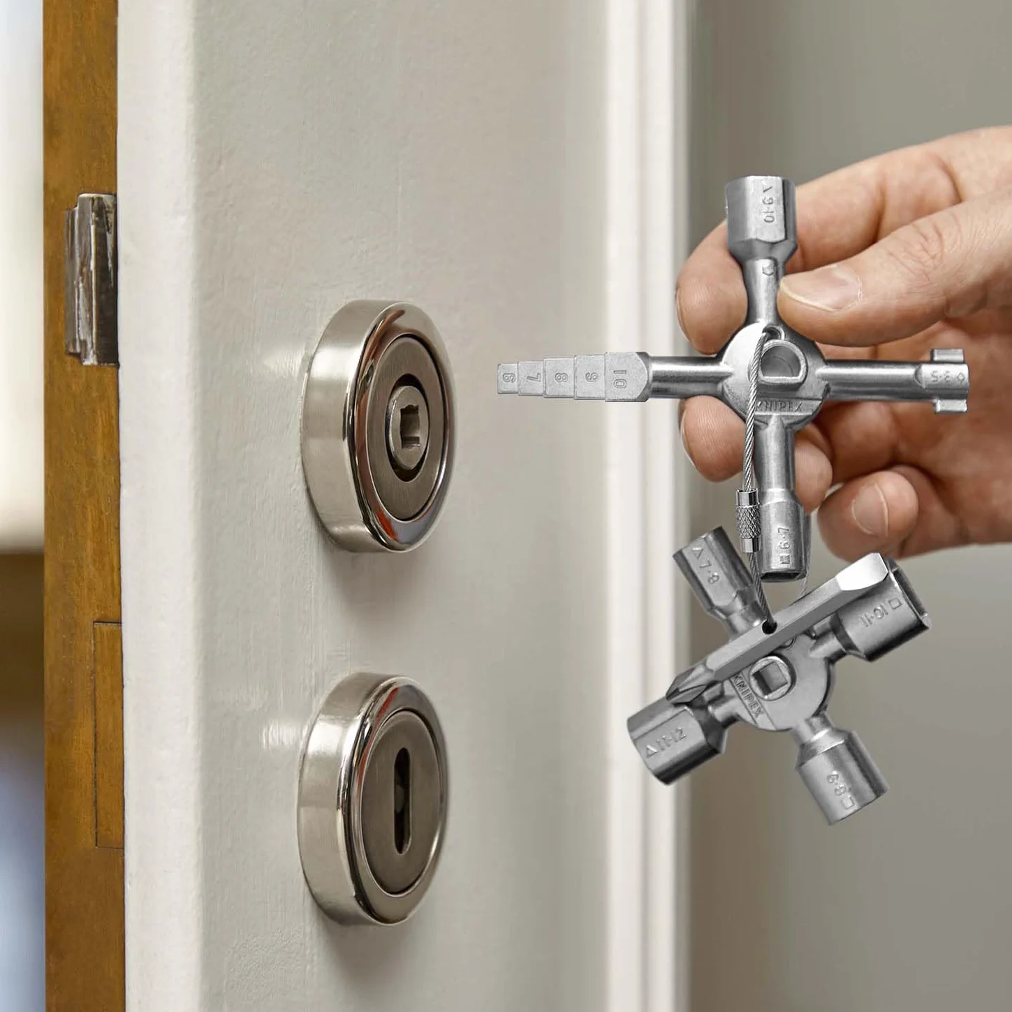 KNIPEX TwinKey Llaves para armarios de control para armarios y sistemas de paso estándar 92 mm, 00 11 01