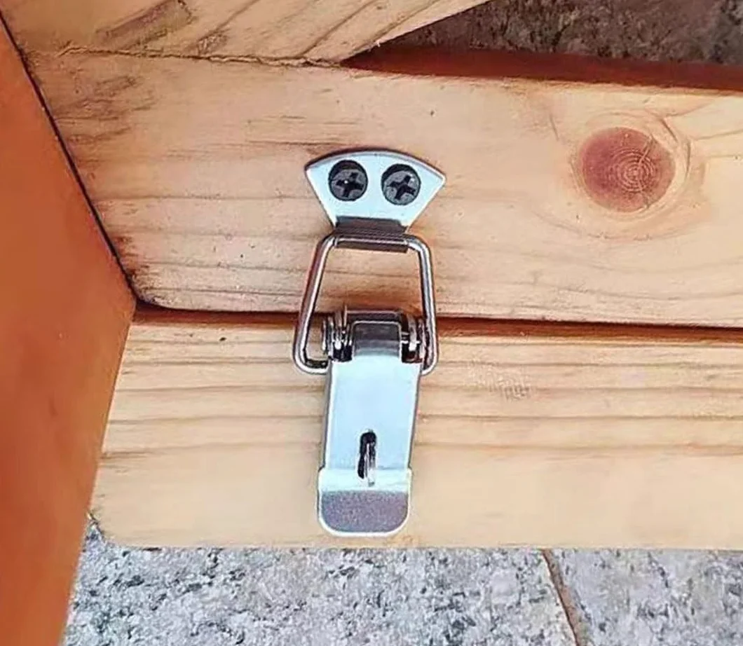 Candado de acero inoxidable, 2 piezas con resorte de bloqueo, caja de equipaje con cierre a presión, hebilla segura para caja de madera y almacenamiento de viaje, diseño duradero y fiable