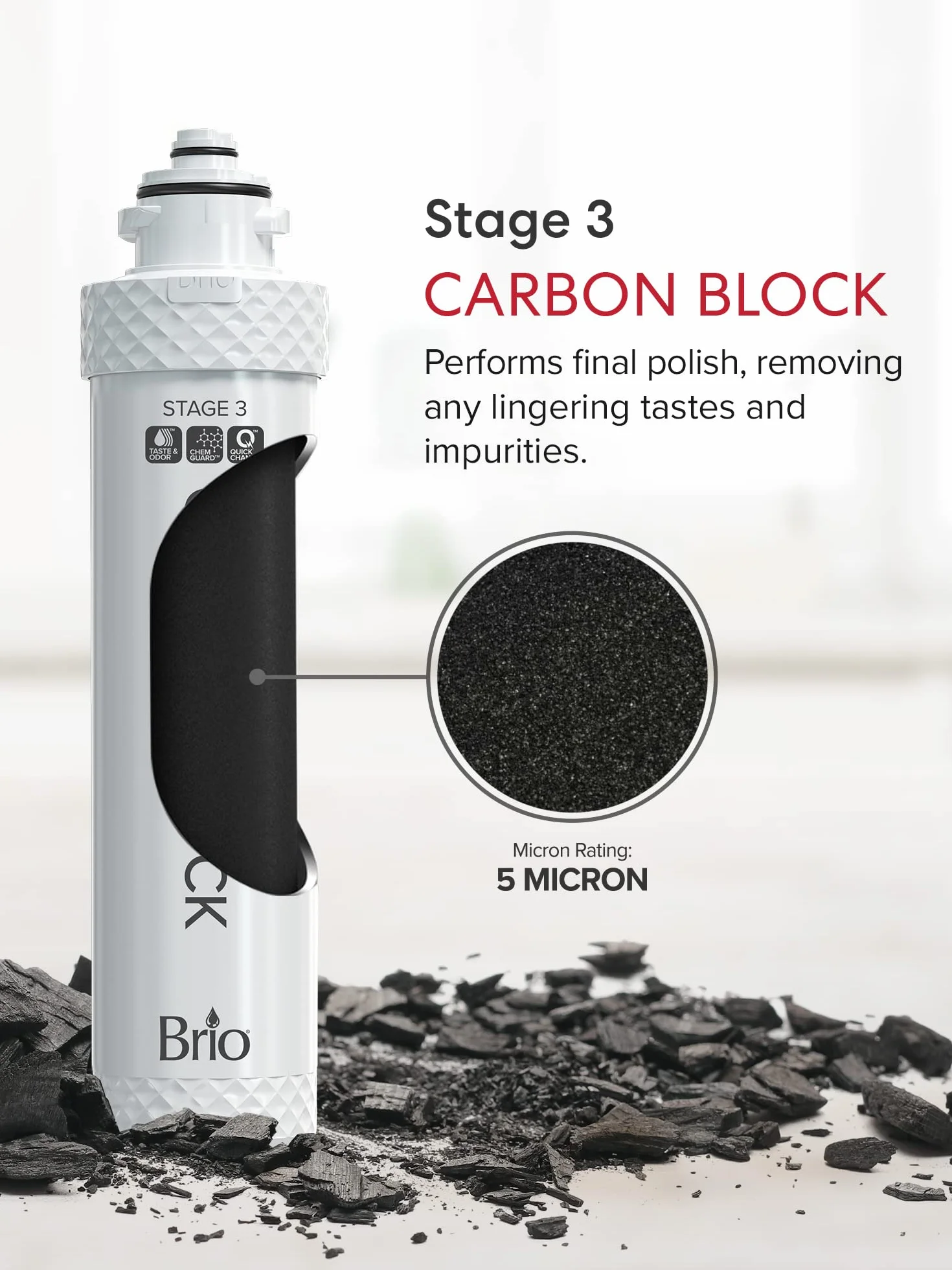 Brio Kit de repuesto de filtro de enfriador de agua de 3 etapas para modelos con UVF3