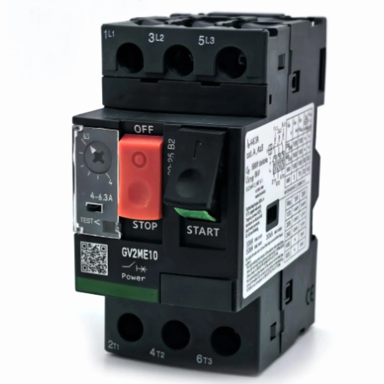 Guarda Motor Monofásico, GV2ME10 Disyuntor Magnetotérmico, 4-6,3 A 690 V AC Interruptor de Protección del Motor, Conexión Por Tornillo