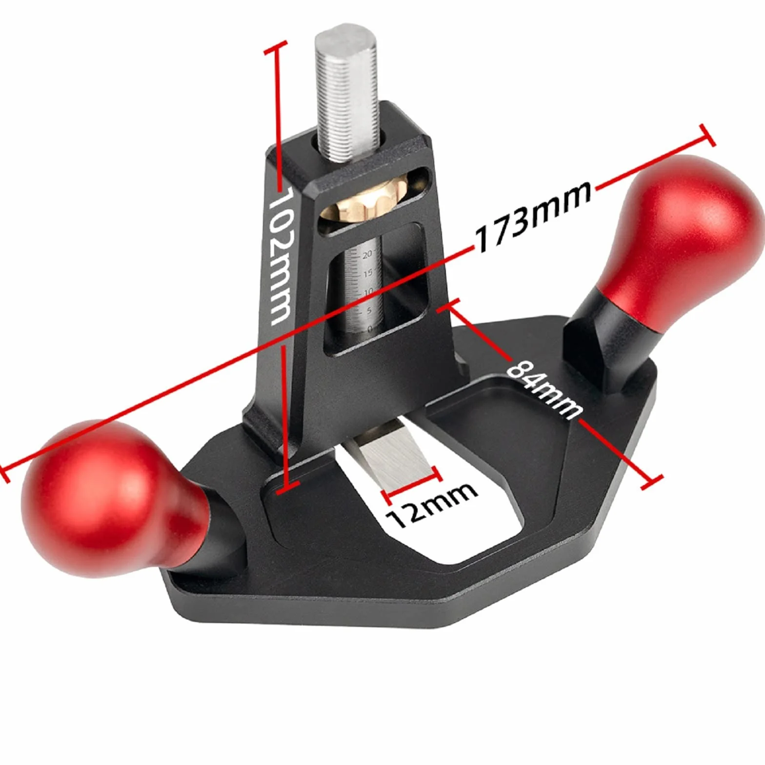 Enrutador de Mano, Enrutador Avión Enrutador Herramienta Carpintería Enrutador Mano Plano de Mano Portátil con Acero Inoxidable de para Madera Profundidad Ajustable