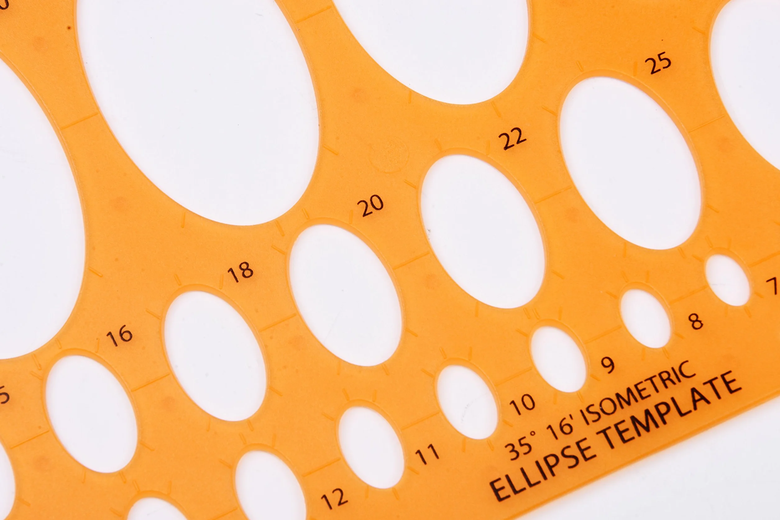 Helix Stencil Template Elipse Amarillo