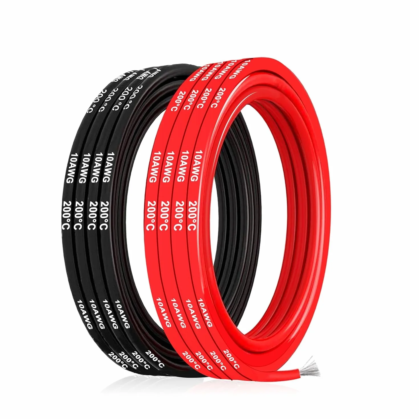 Cable de silicona 5,3mm² 10AWG súper flexible 5m 2.5m negro 2.5m rojo para modelos RC electrodomésticos