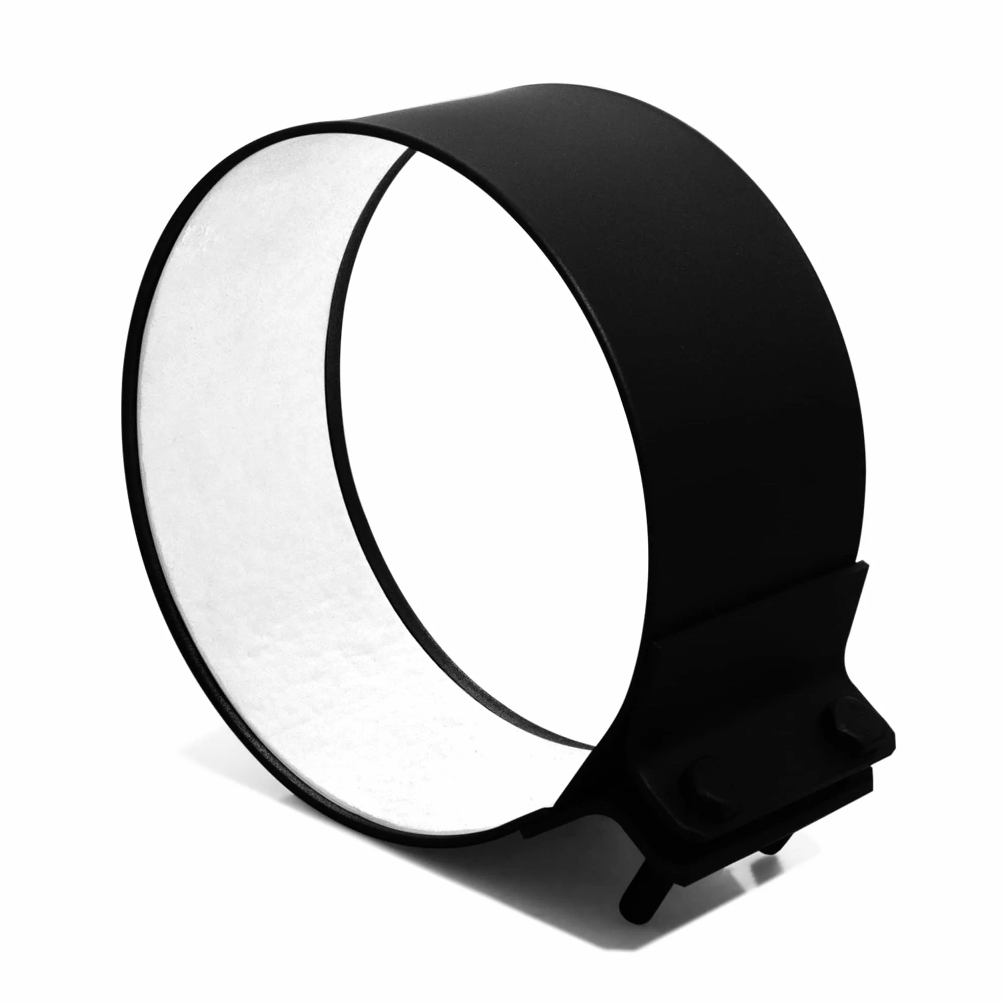 LANZZAS Abrazadera para tubo de estufa, diámetro de 150 mm, color negro, conector para tubo de humo, puente